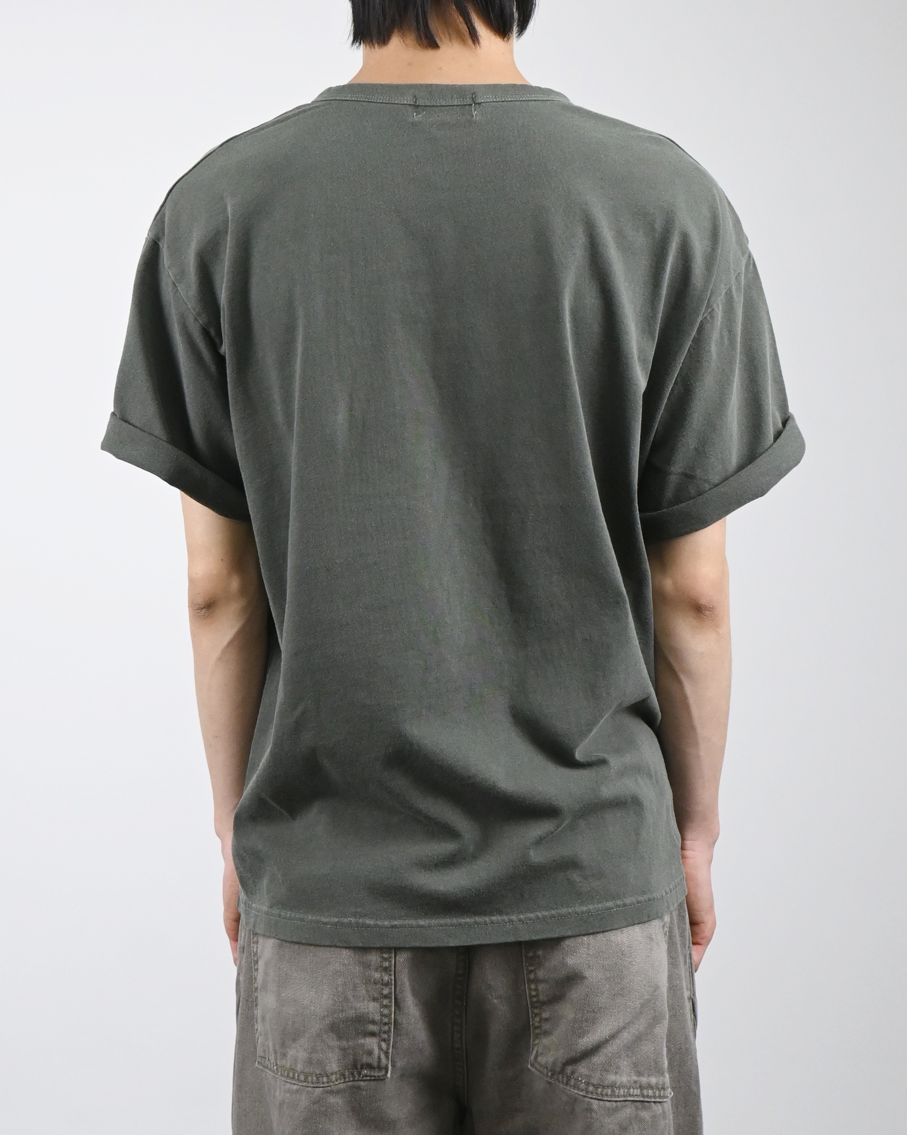 dying henley neck half t-shirt