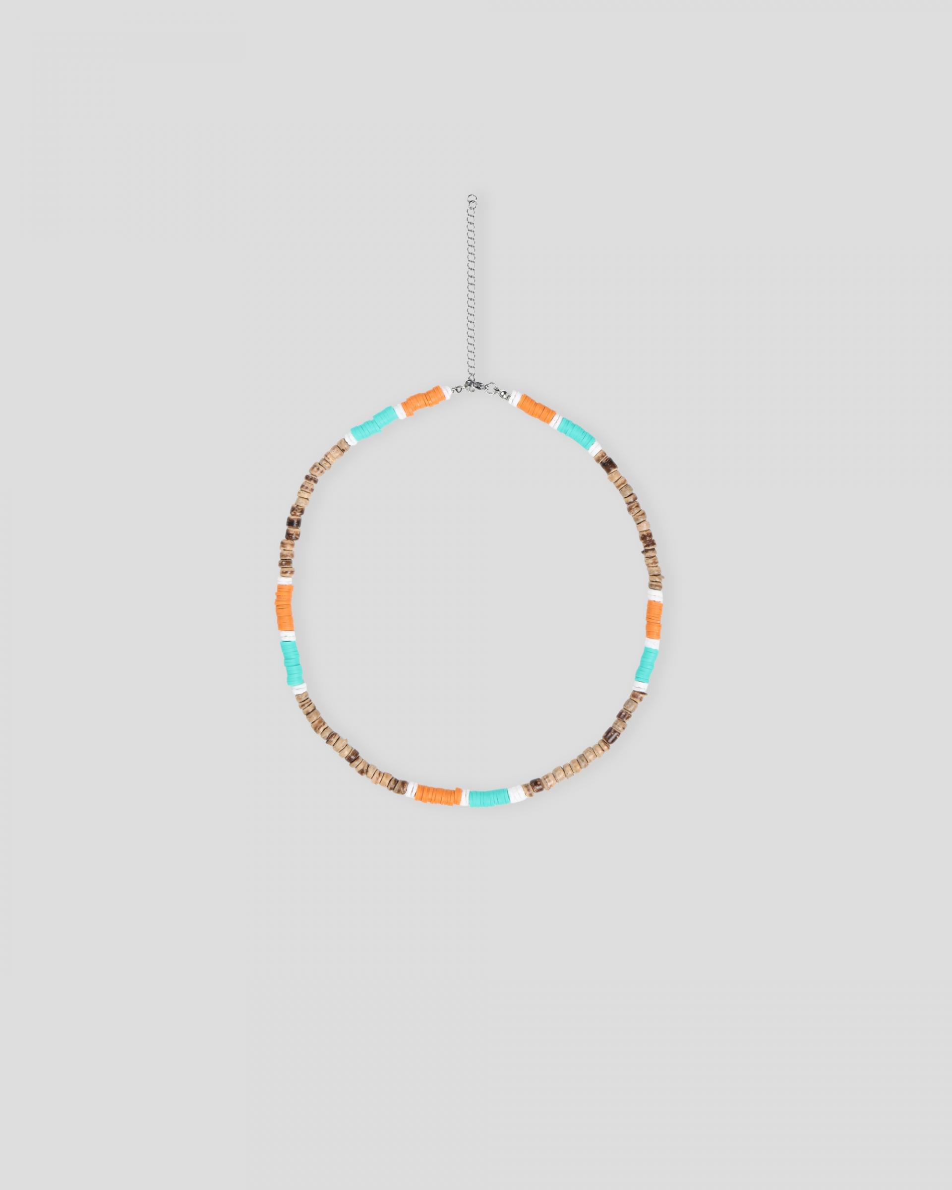wood bead cowrie necklace