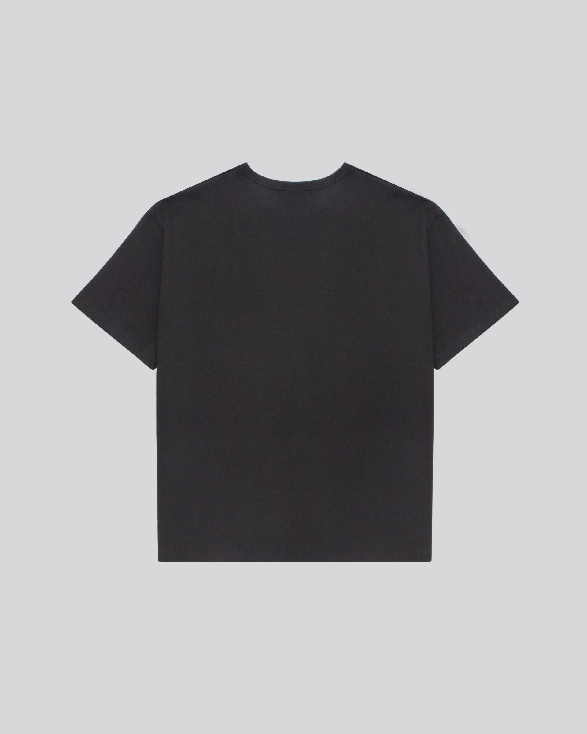 blur lettering half t-shirt