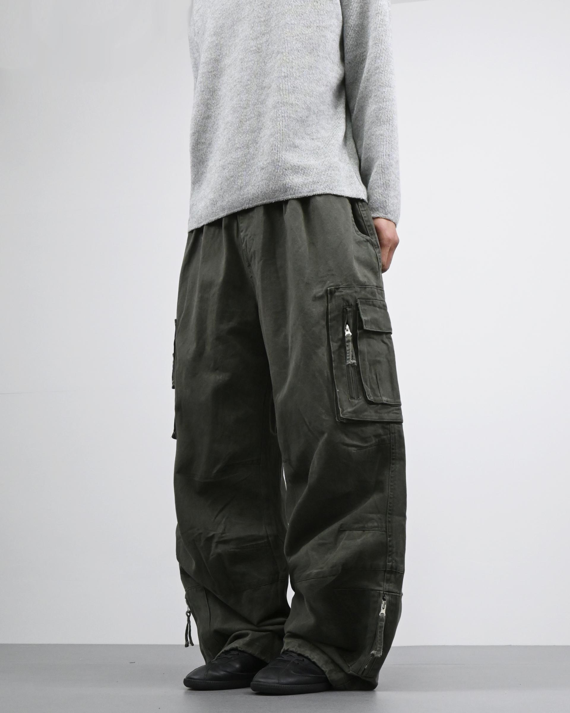 box pocket cargo cotton pants