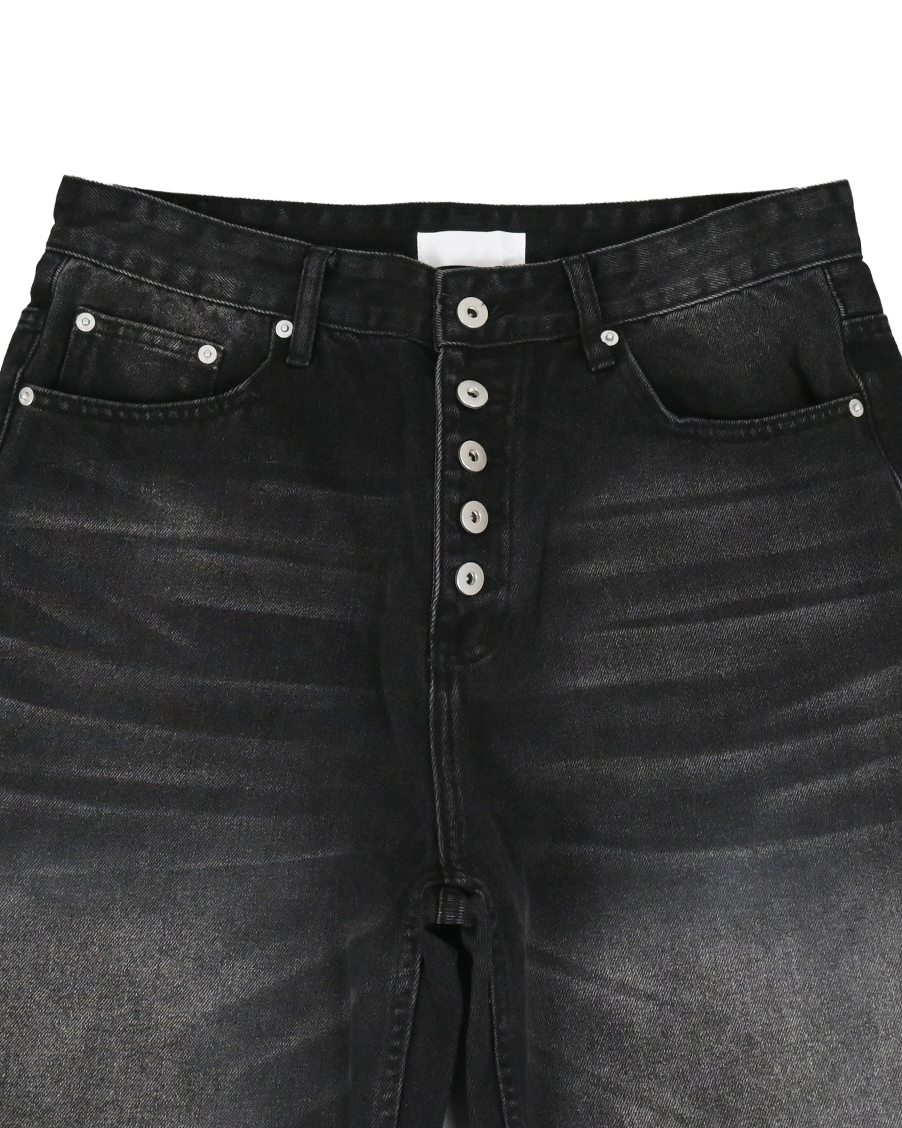 button flare denim pants