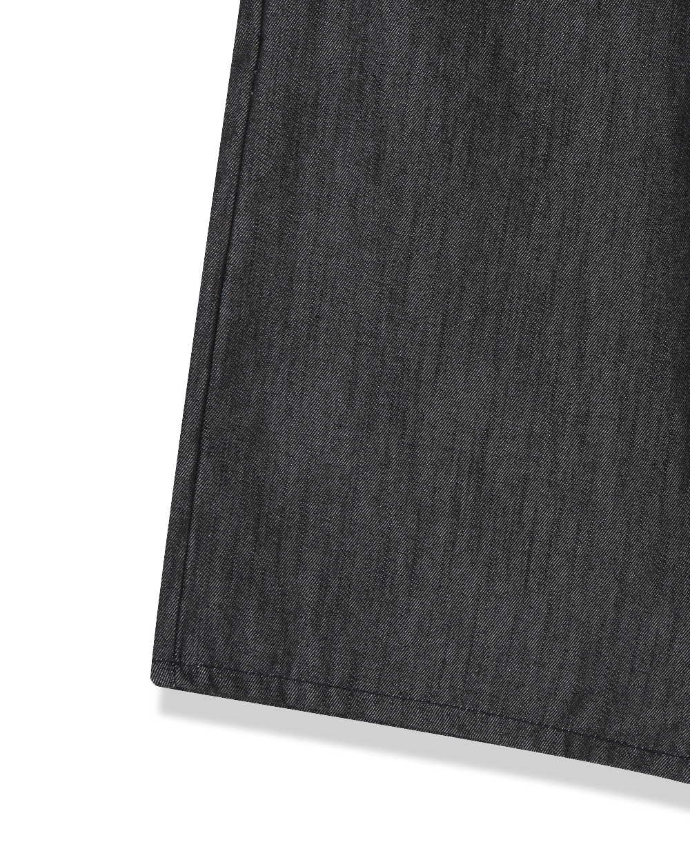 check pocket raw bermuda denim pants