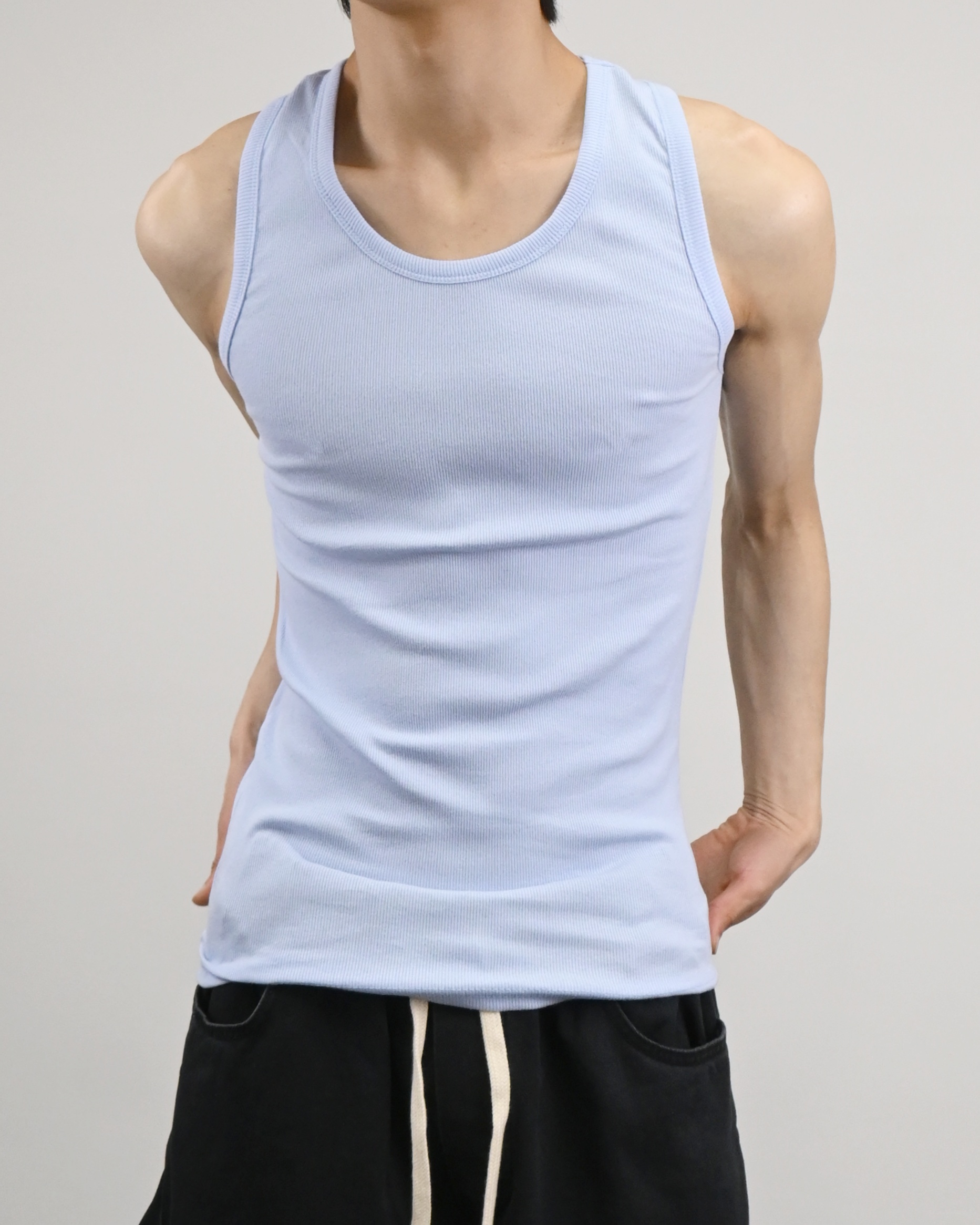 stretchable ribbed vest