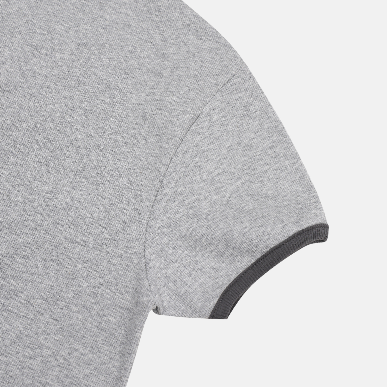 offset henley neck ringer half t-shirt