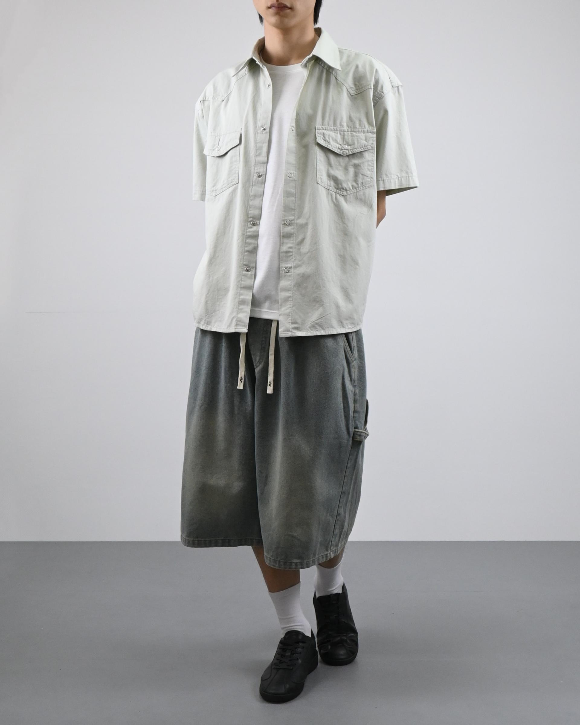 curved western half shirt