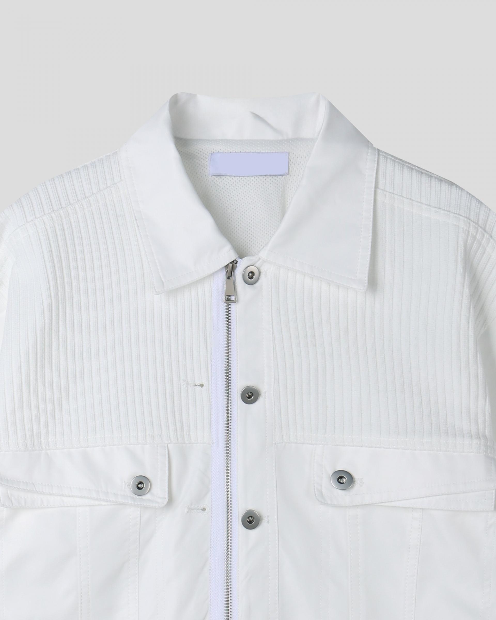 mix trucker crop jacket