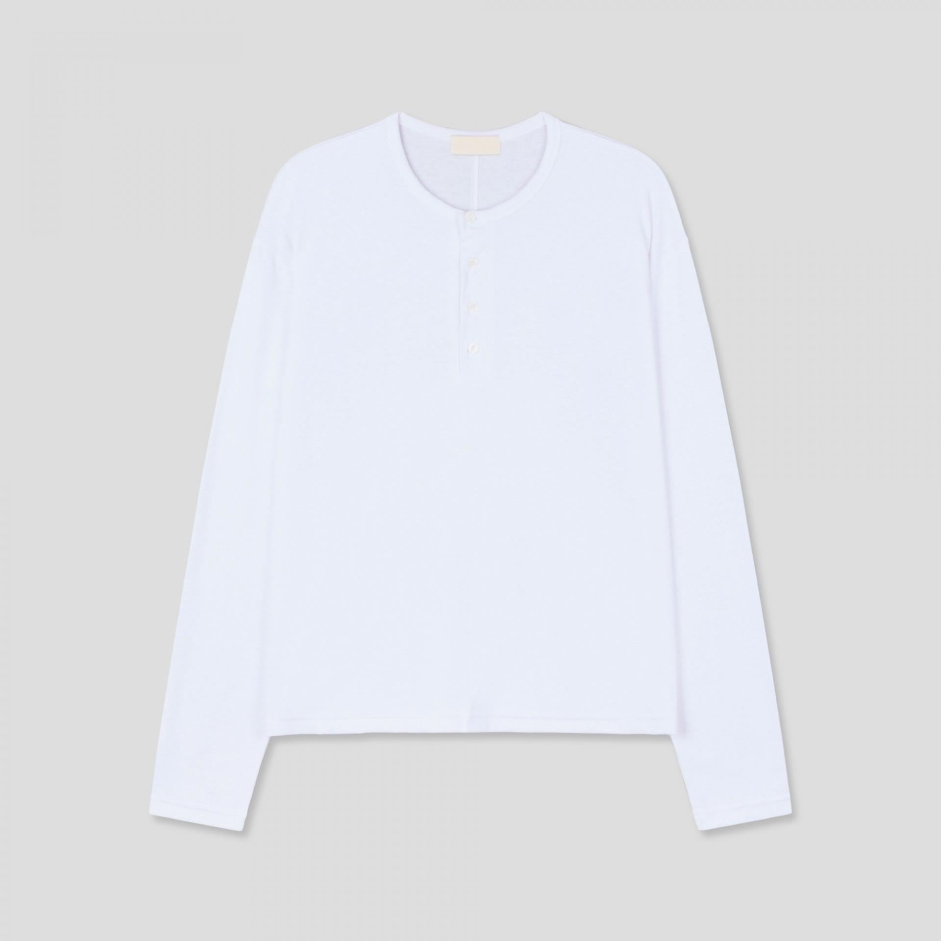 back slit henley neck t-shirts