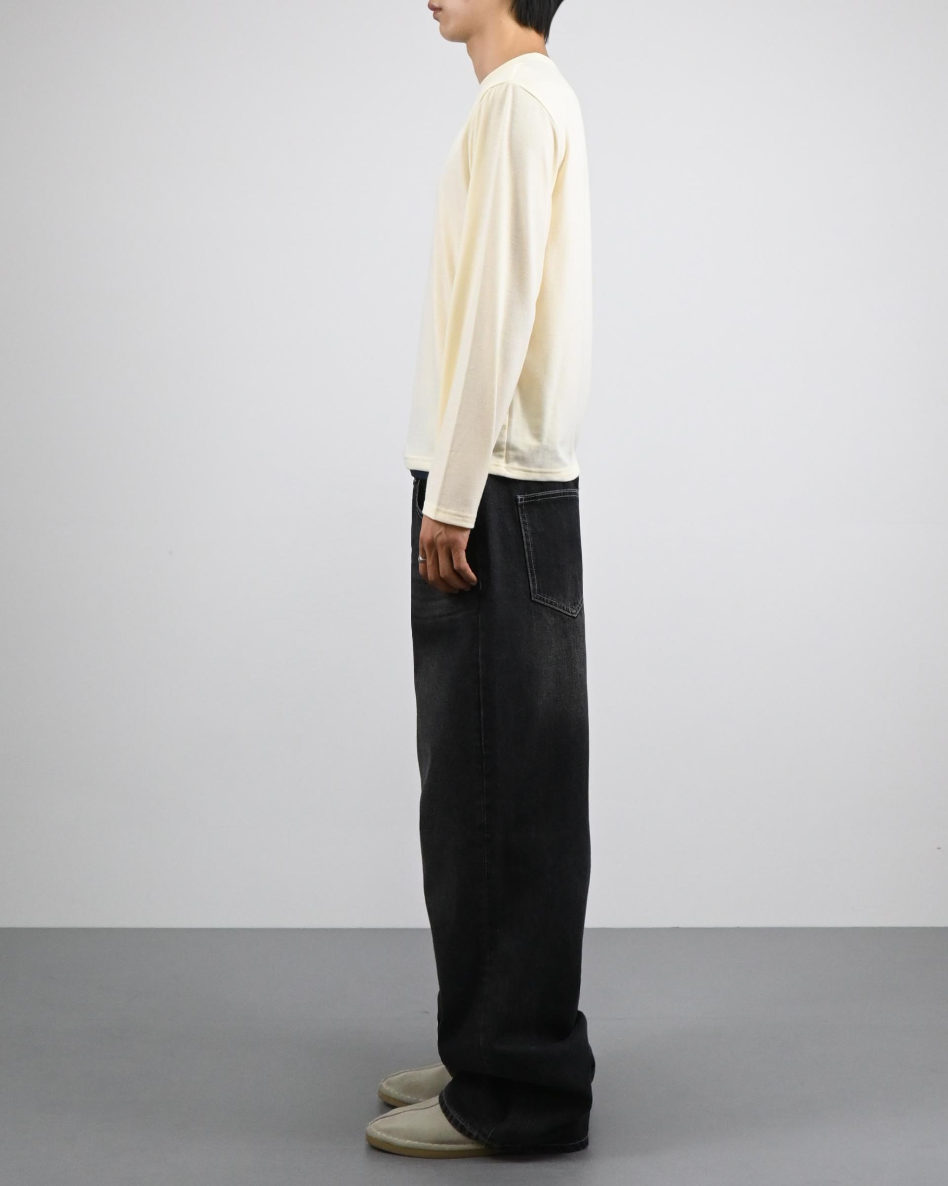 slub henley neck long sleeve 복제