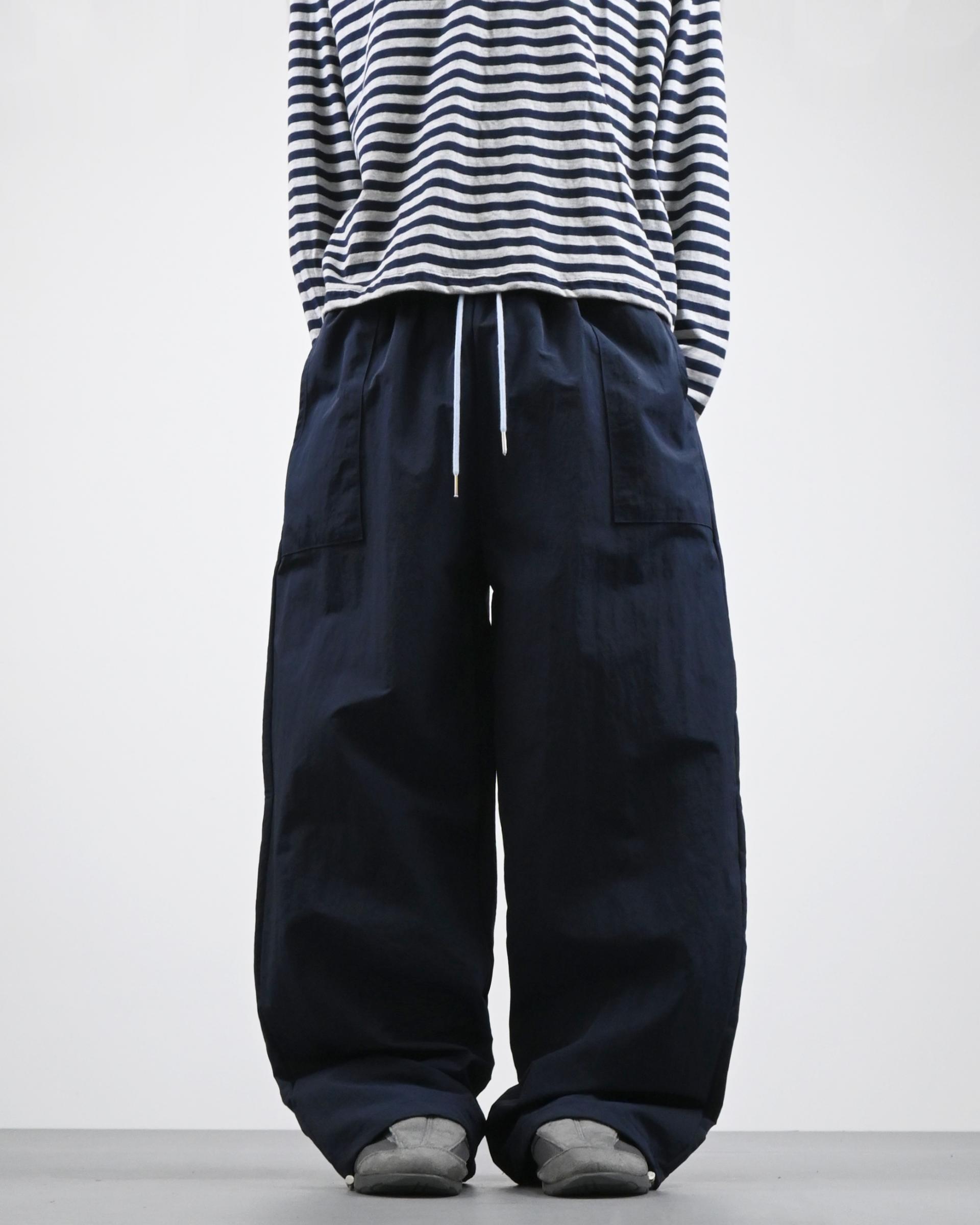 rope curved nylon pants