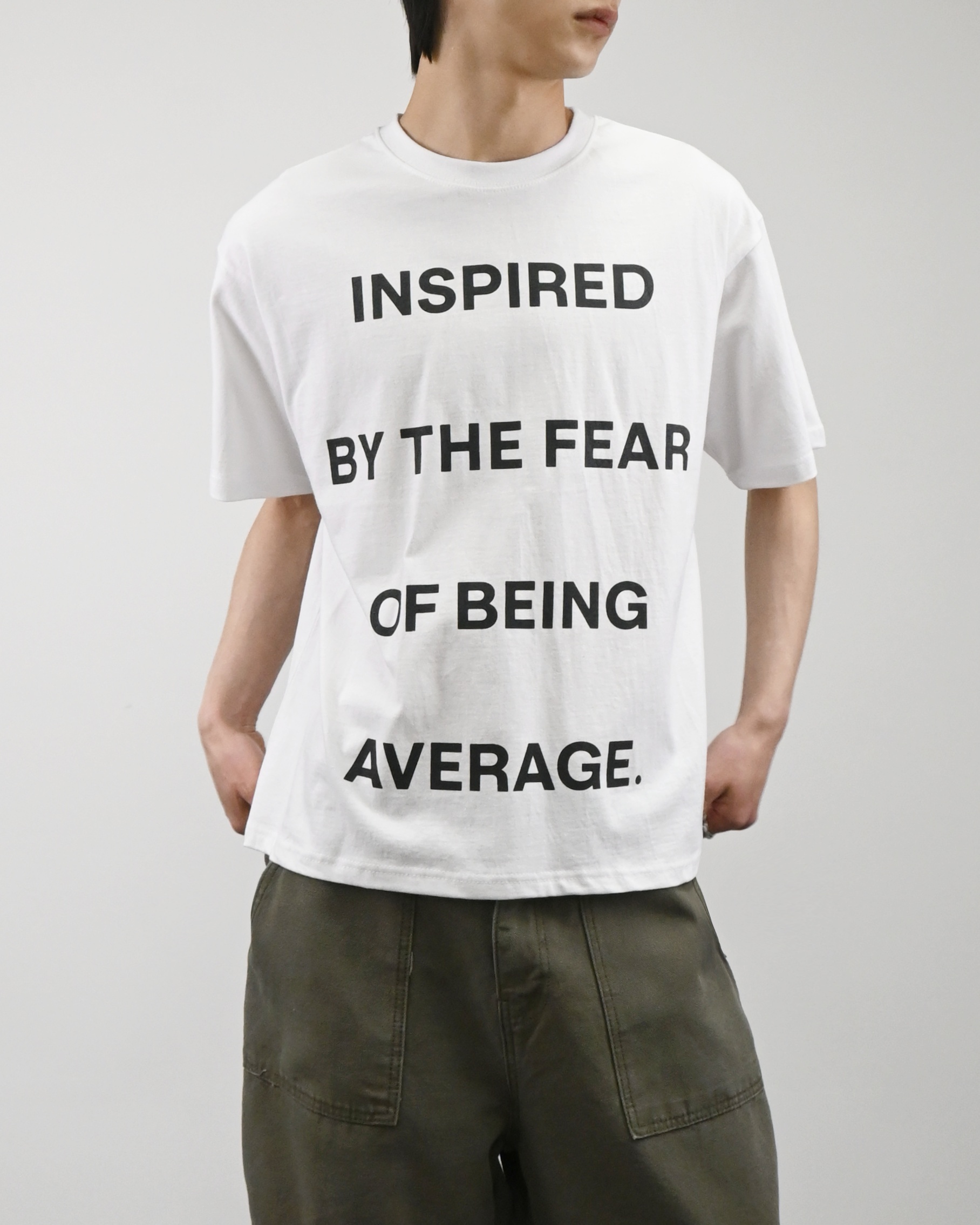 inspired lettering half-t-Shirt