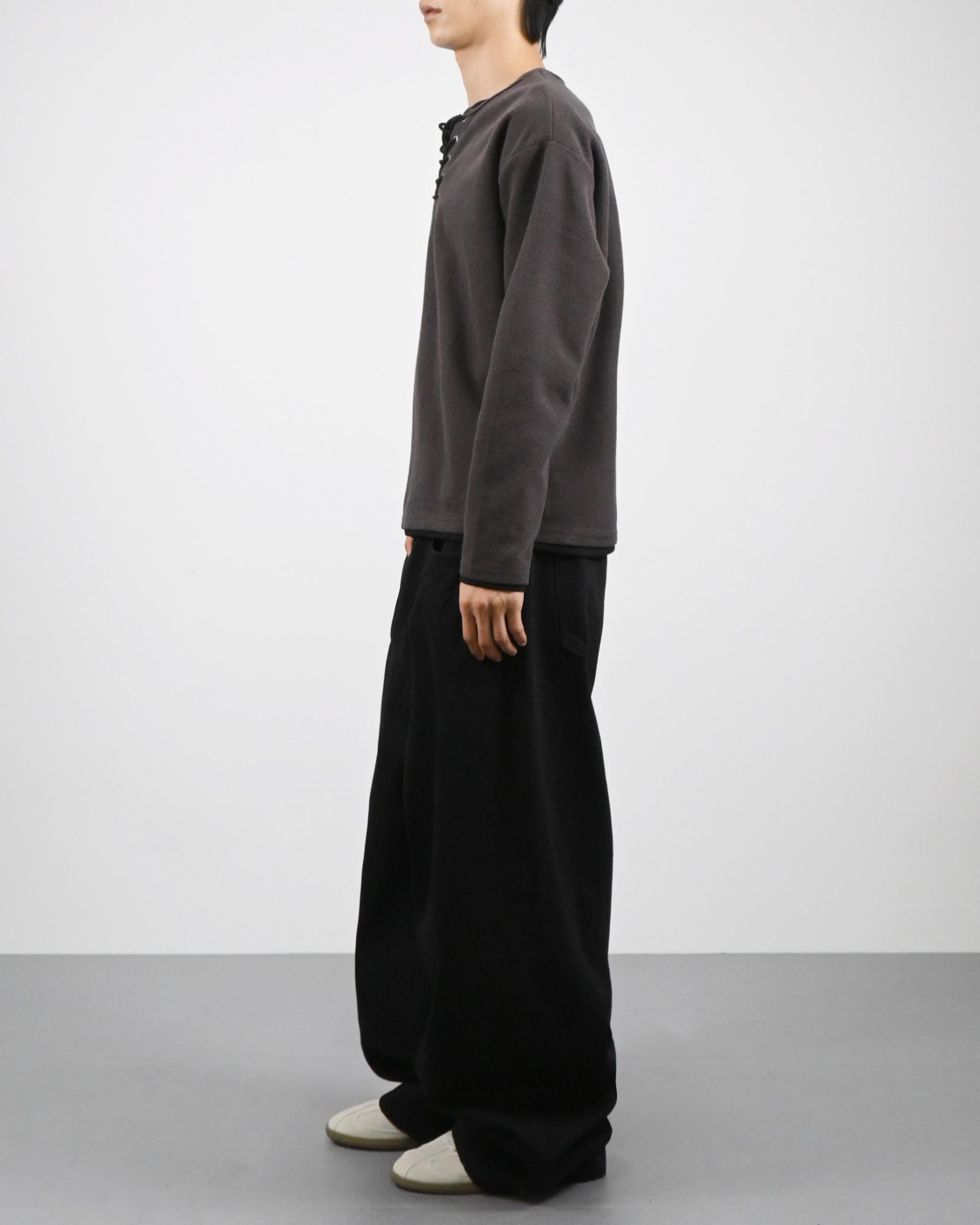 banding balloon denim pants