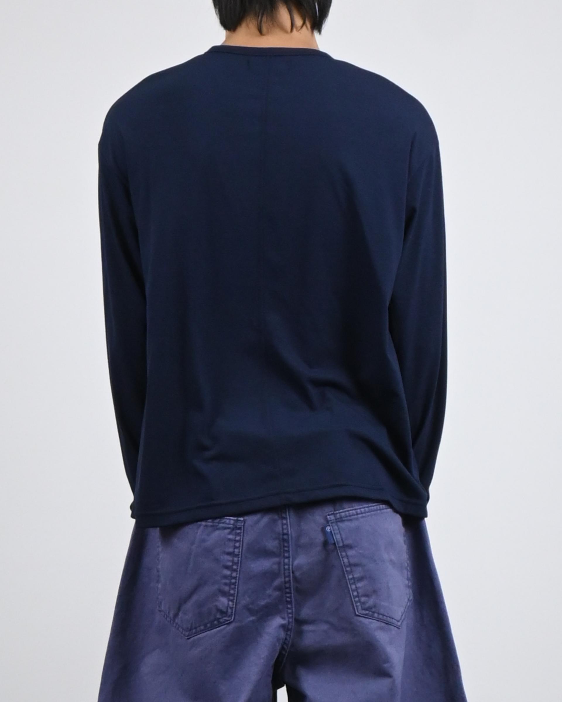 back slit henley neck t-shirts