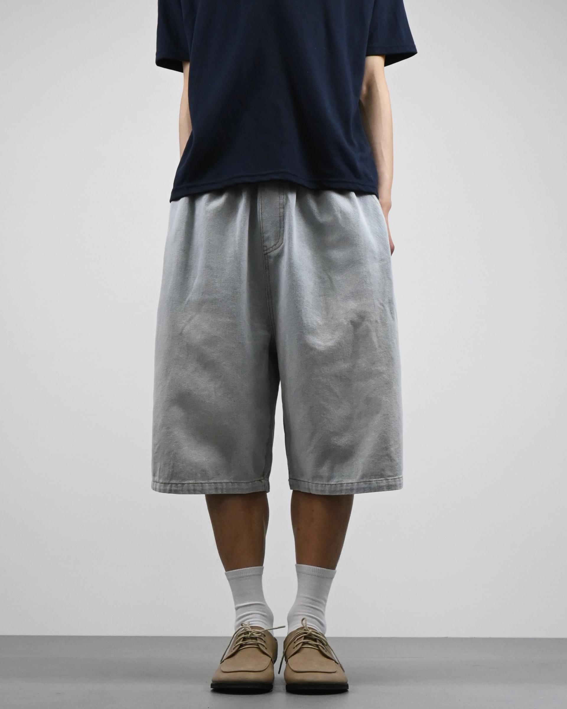 banding vintage carpenter bermuda denim pants