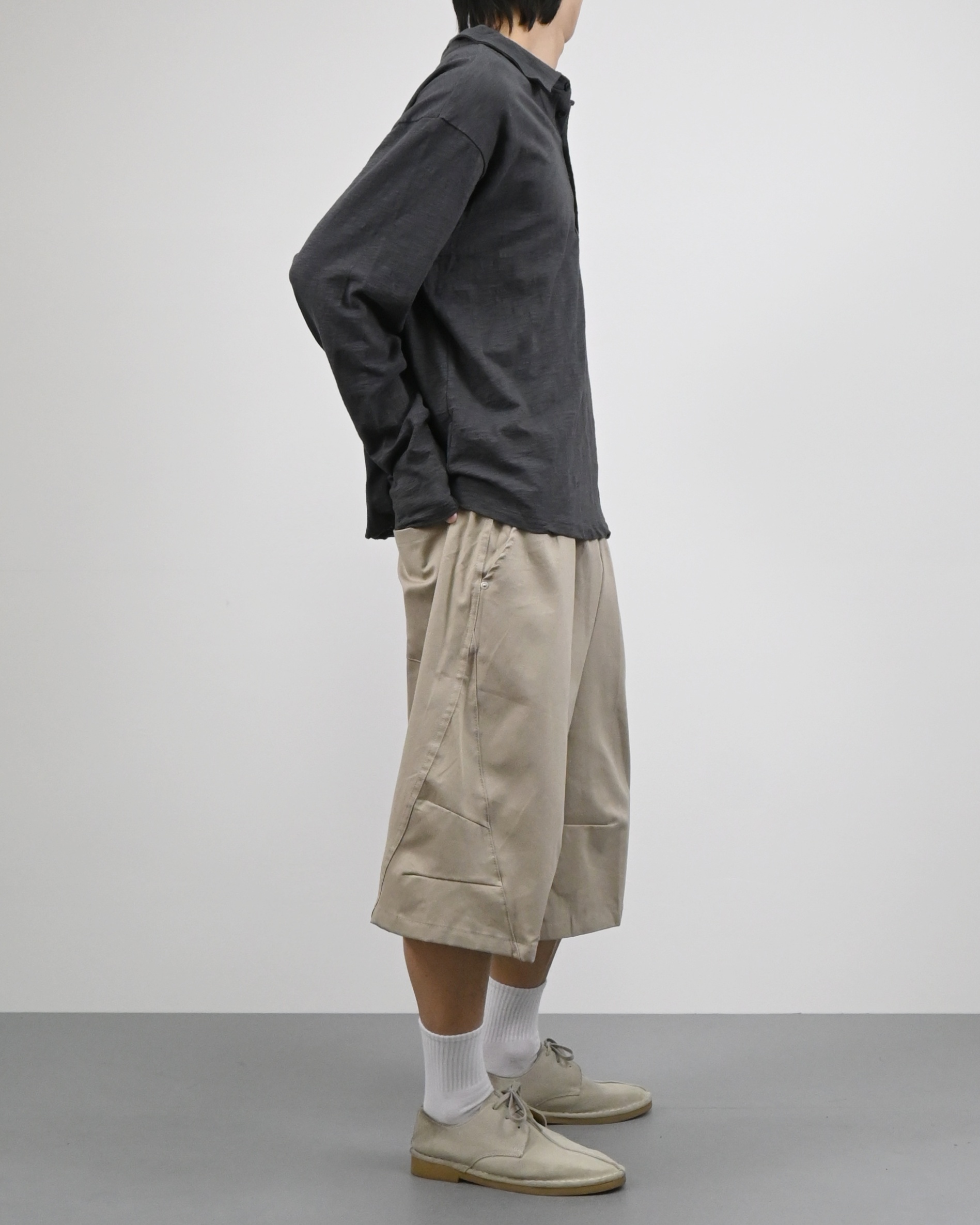 slub five burton collar t-shirt