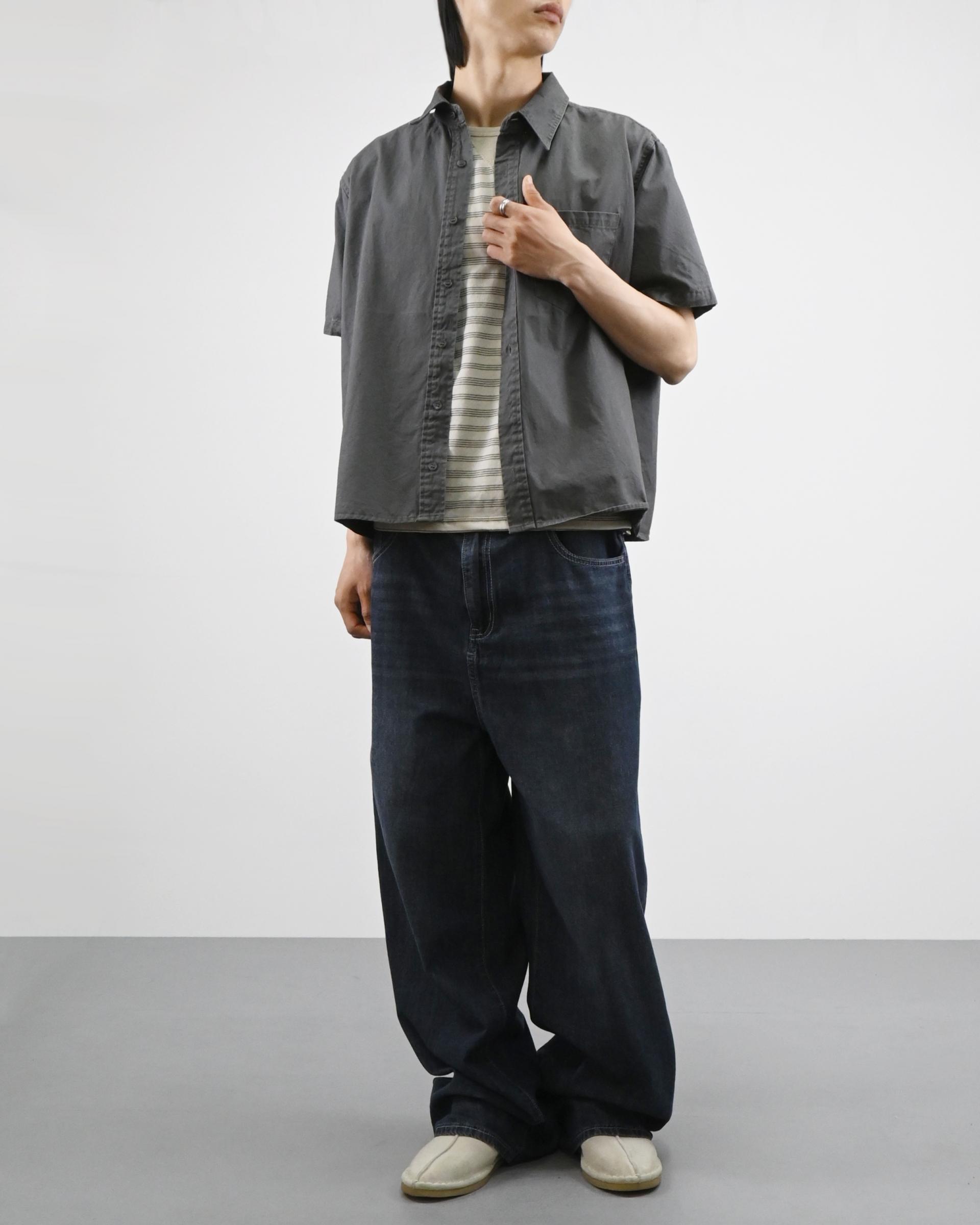 crop ding cotton half shirt