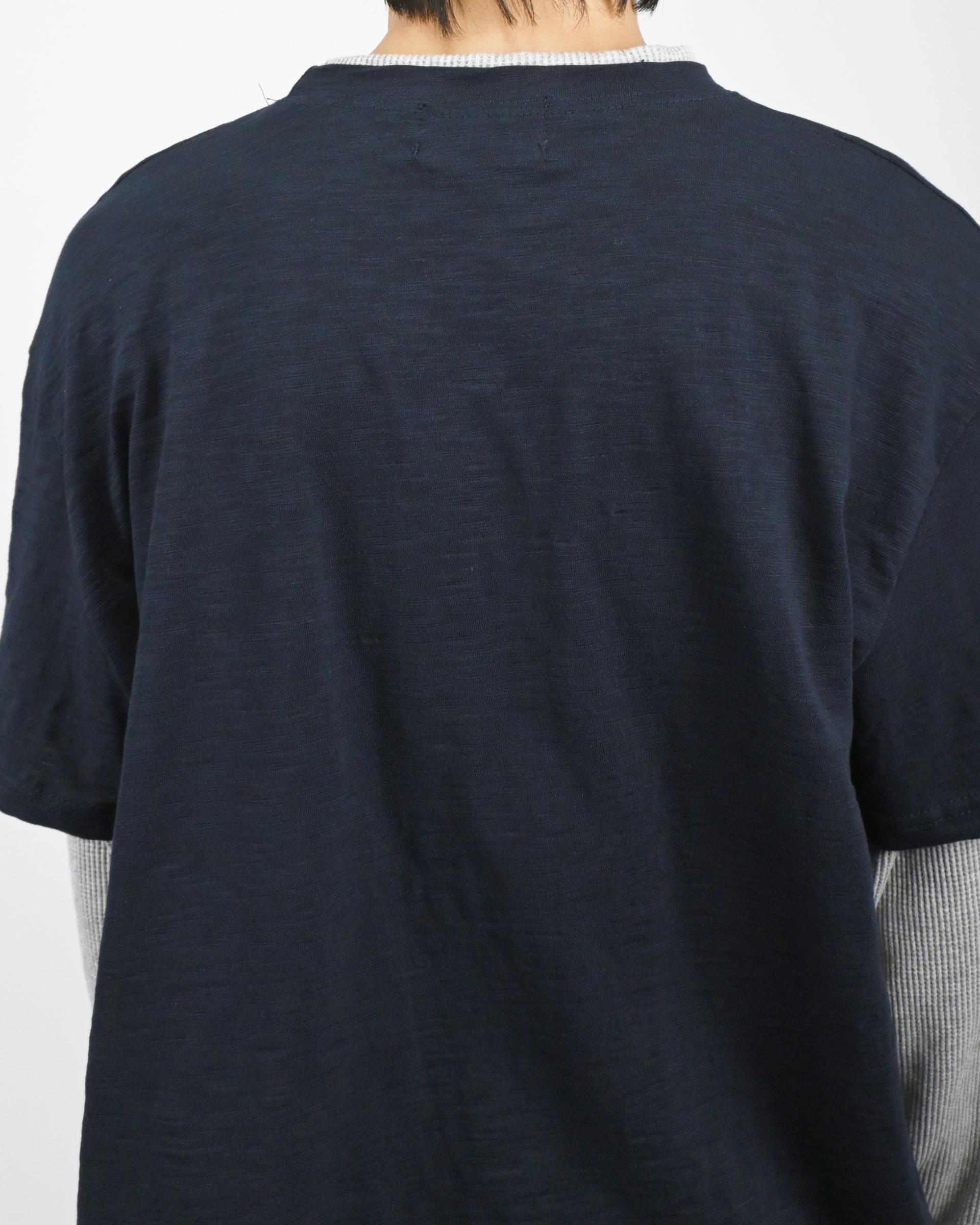 slub waffle layered t-shirt