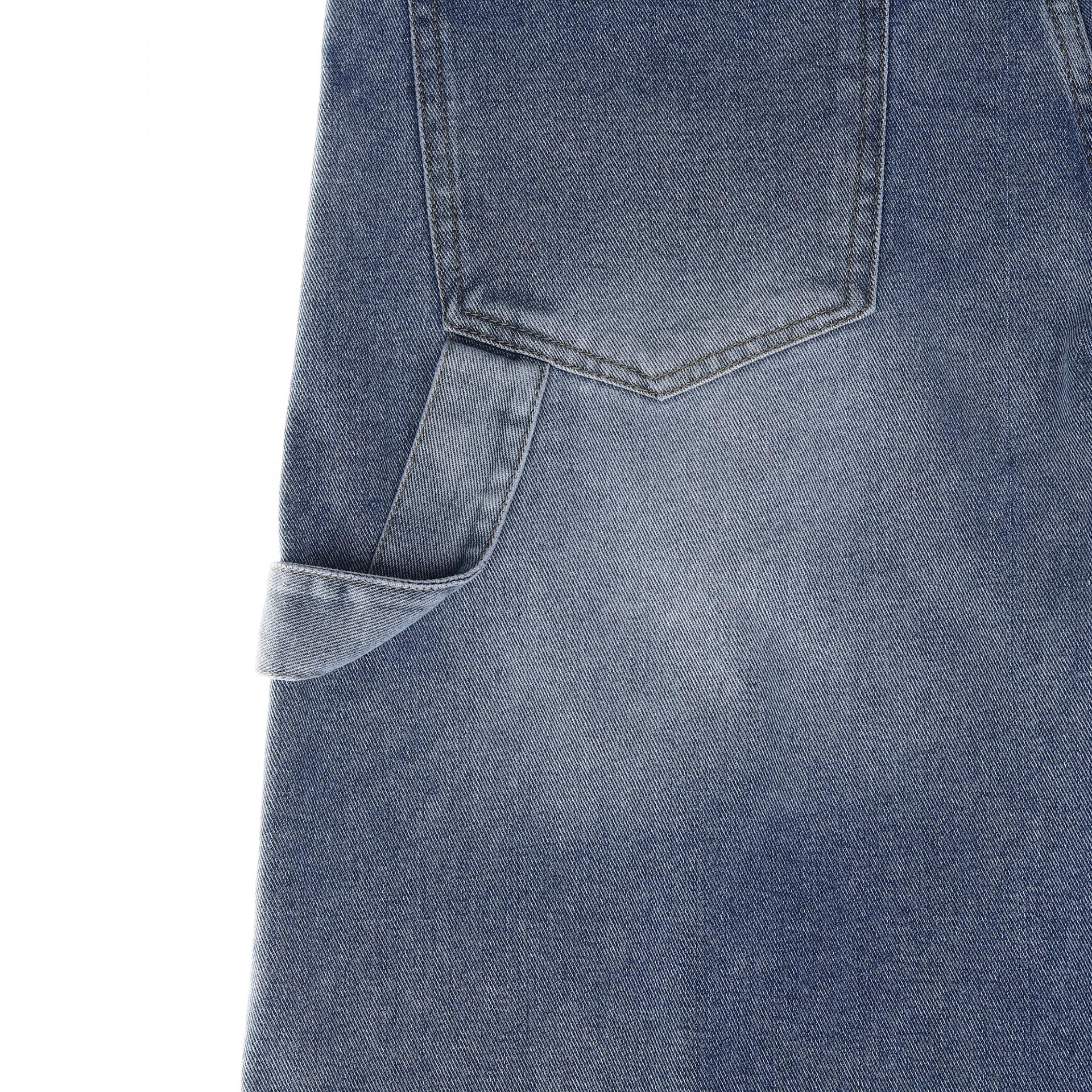 one tuck carpenter bermuda denim pants