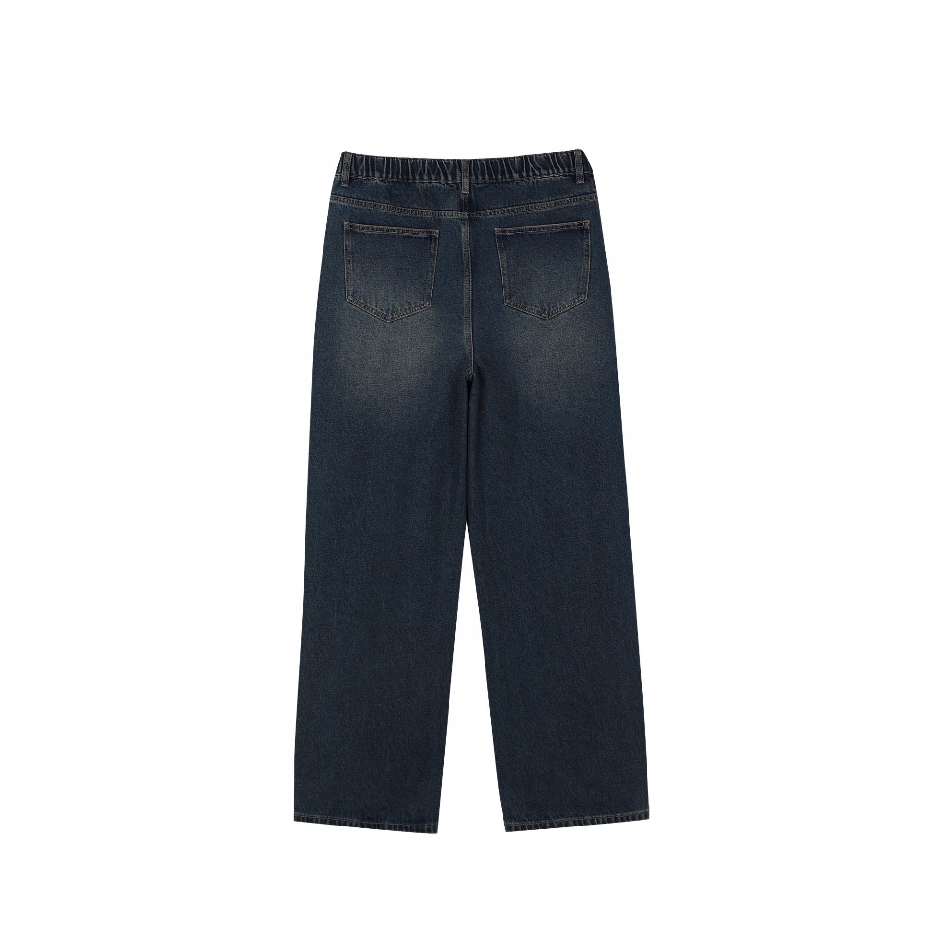 ten blue banded denim pants
