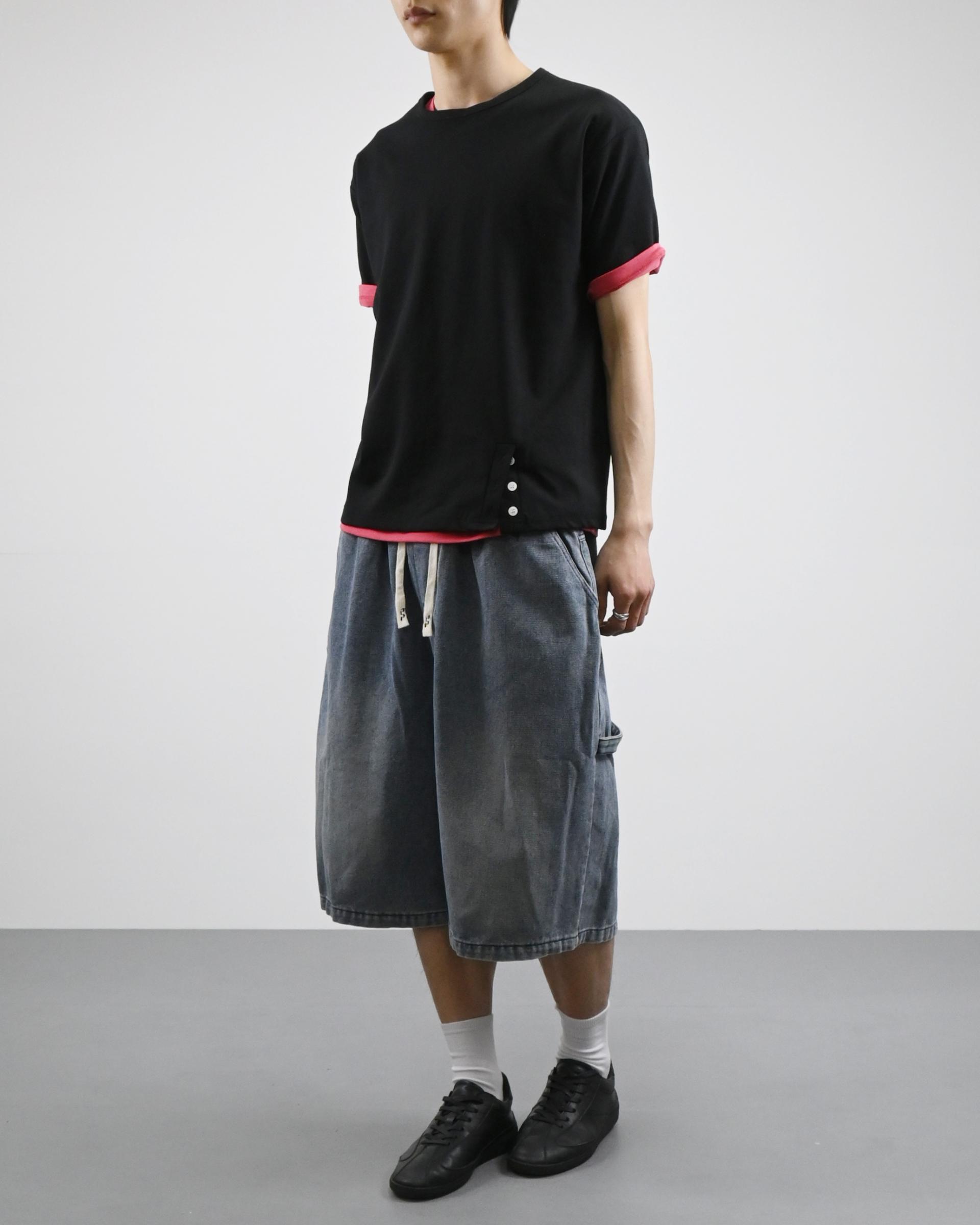 banding vintage carpenter bermuda denim pants