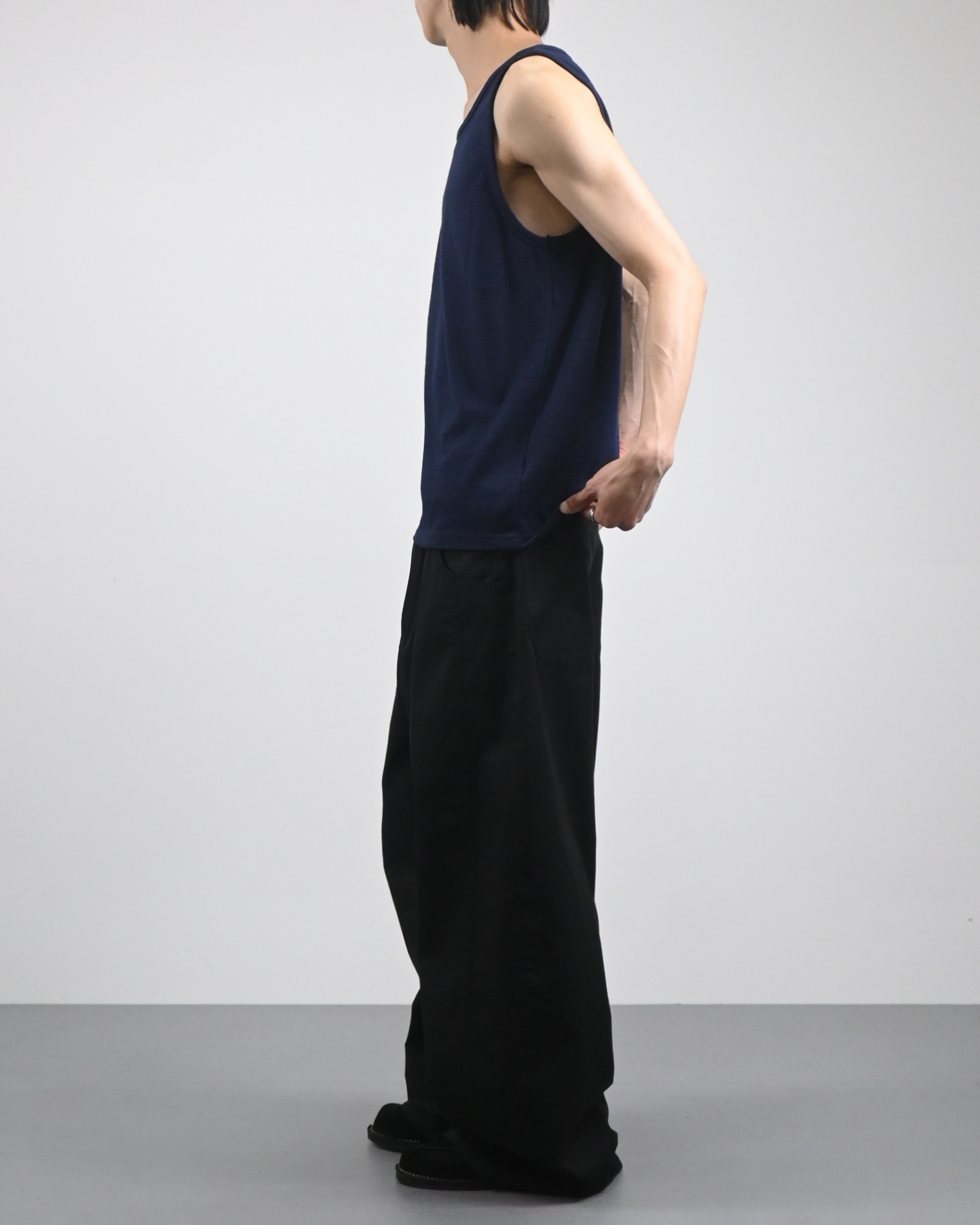 dear curved cotton pants