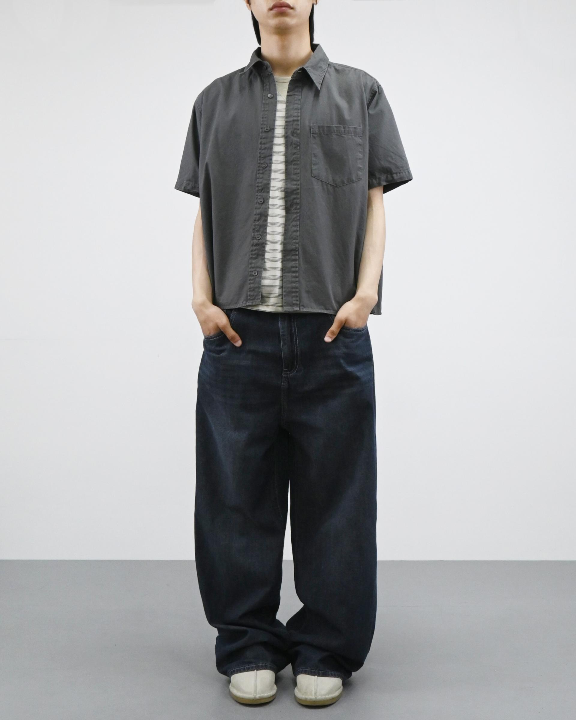 crop ding cotton half shirt