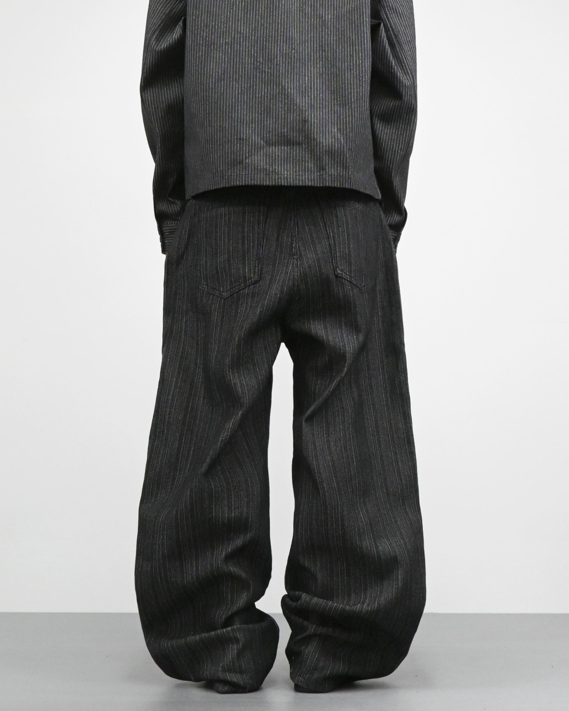 sparkle stripe denim pants