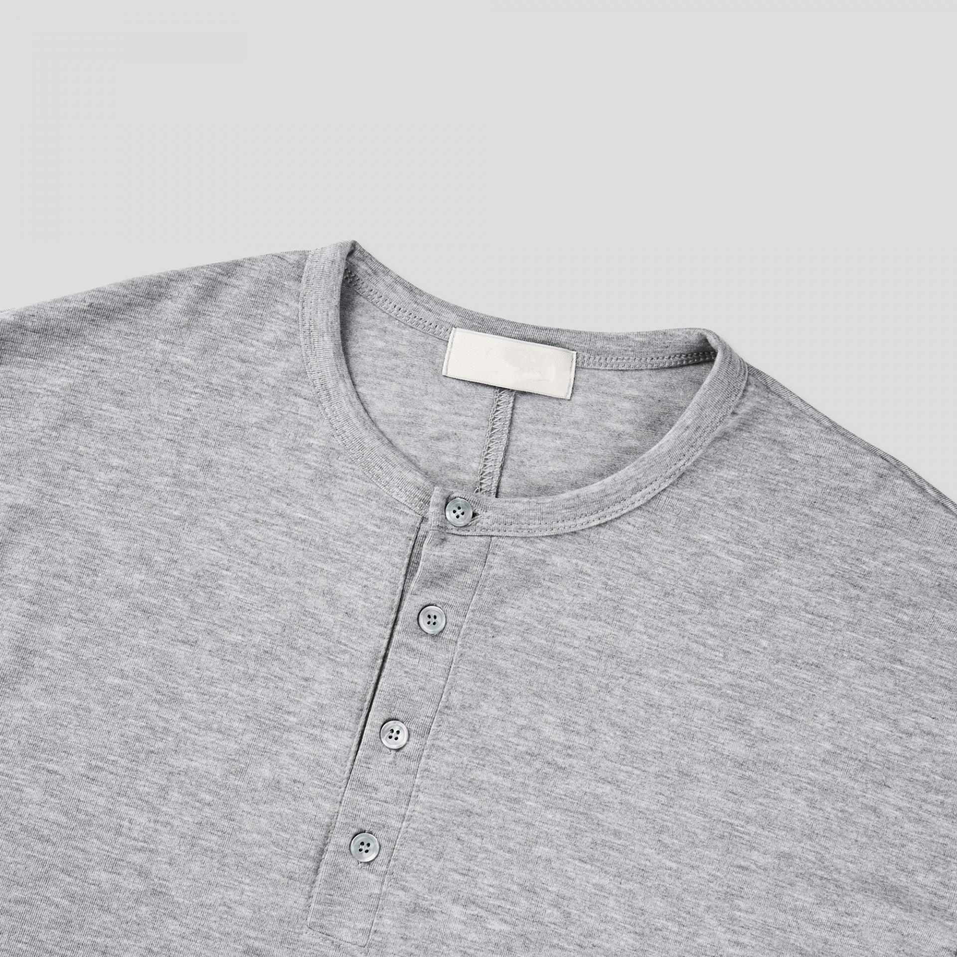 back slit henley neck t-shirts
