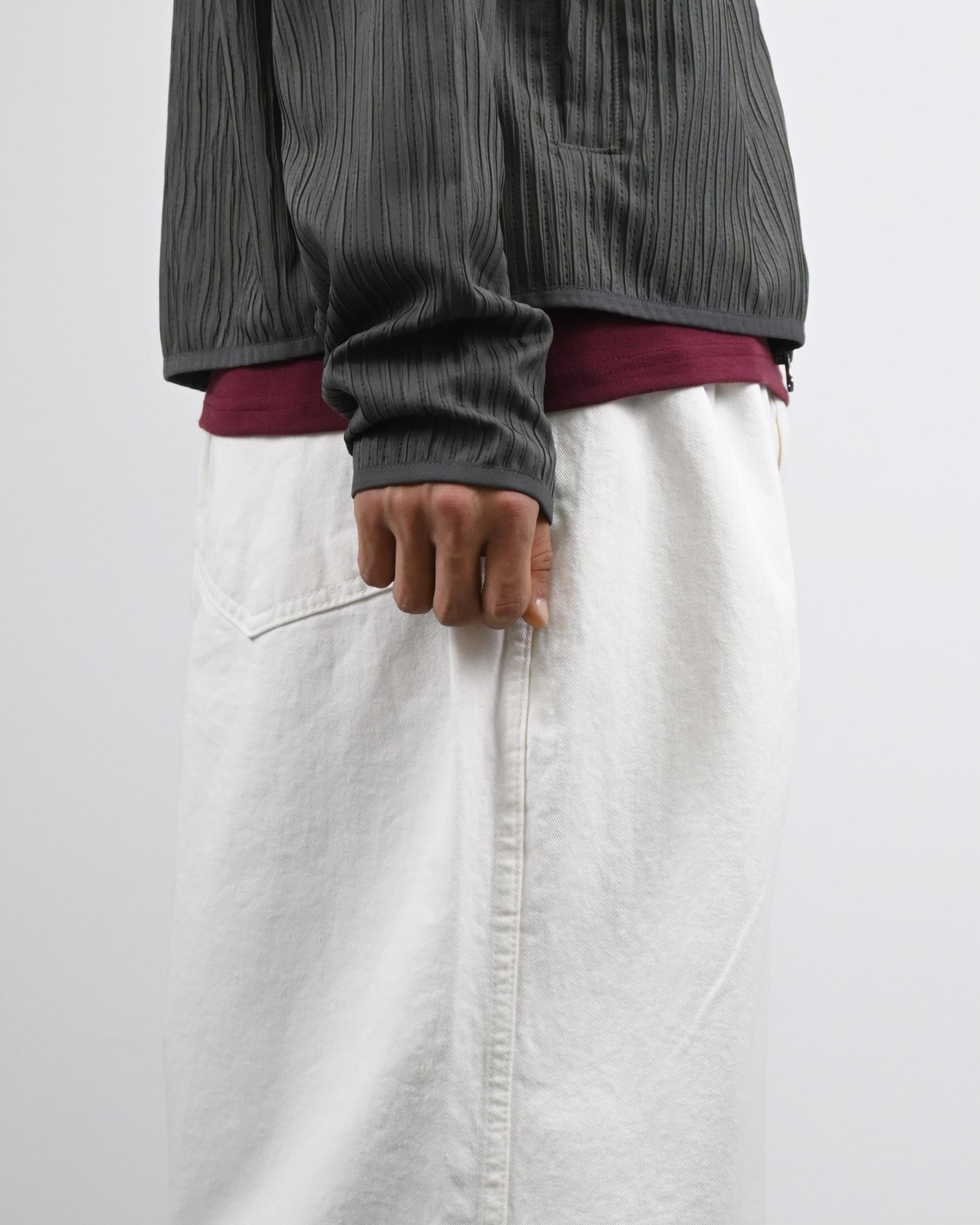 one tuck banding cotton pants
