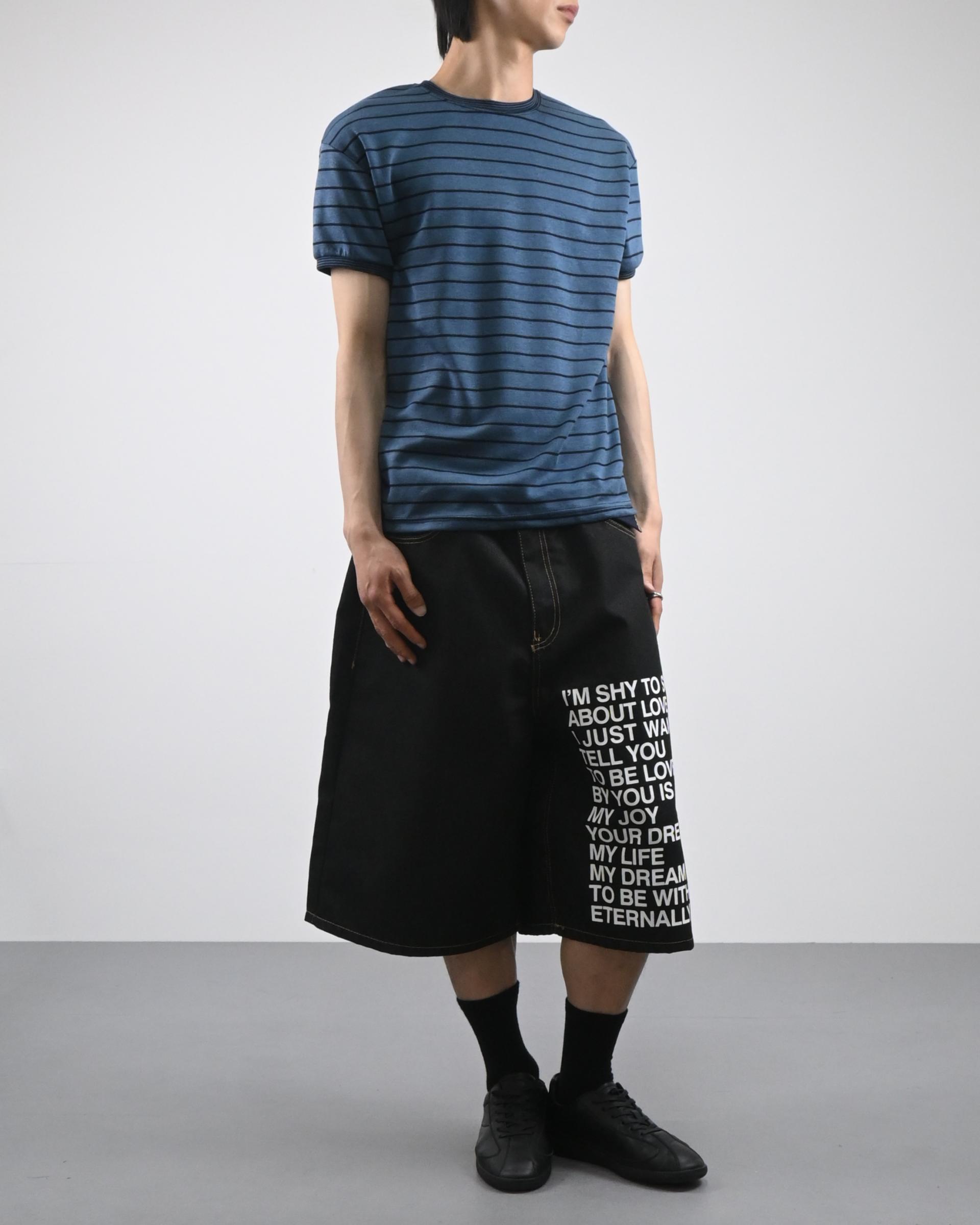 note bermuda denim pants