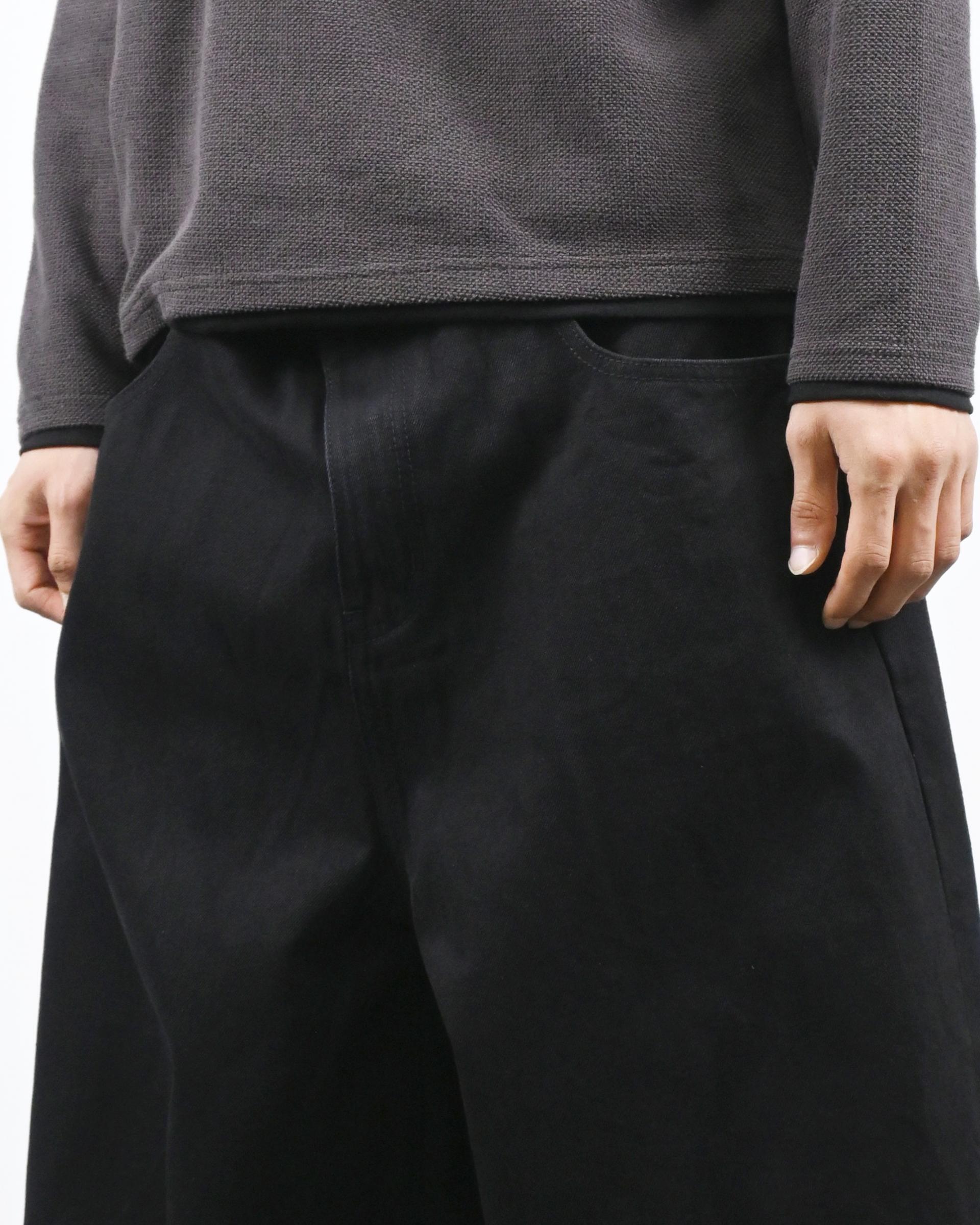banding balloon denim pants