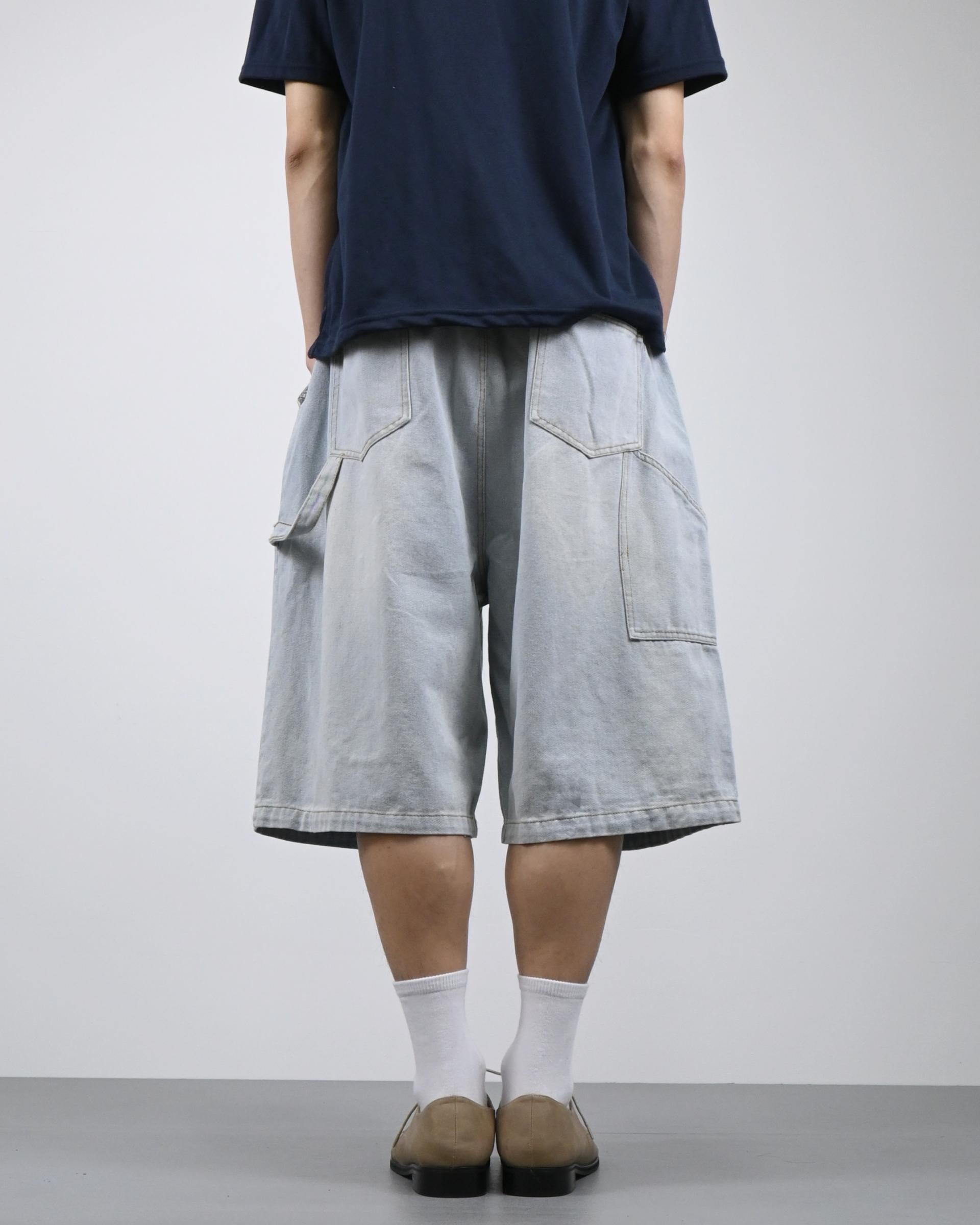 banding vintage carpenter bermuda denim pants