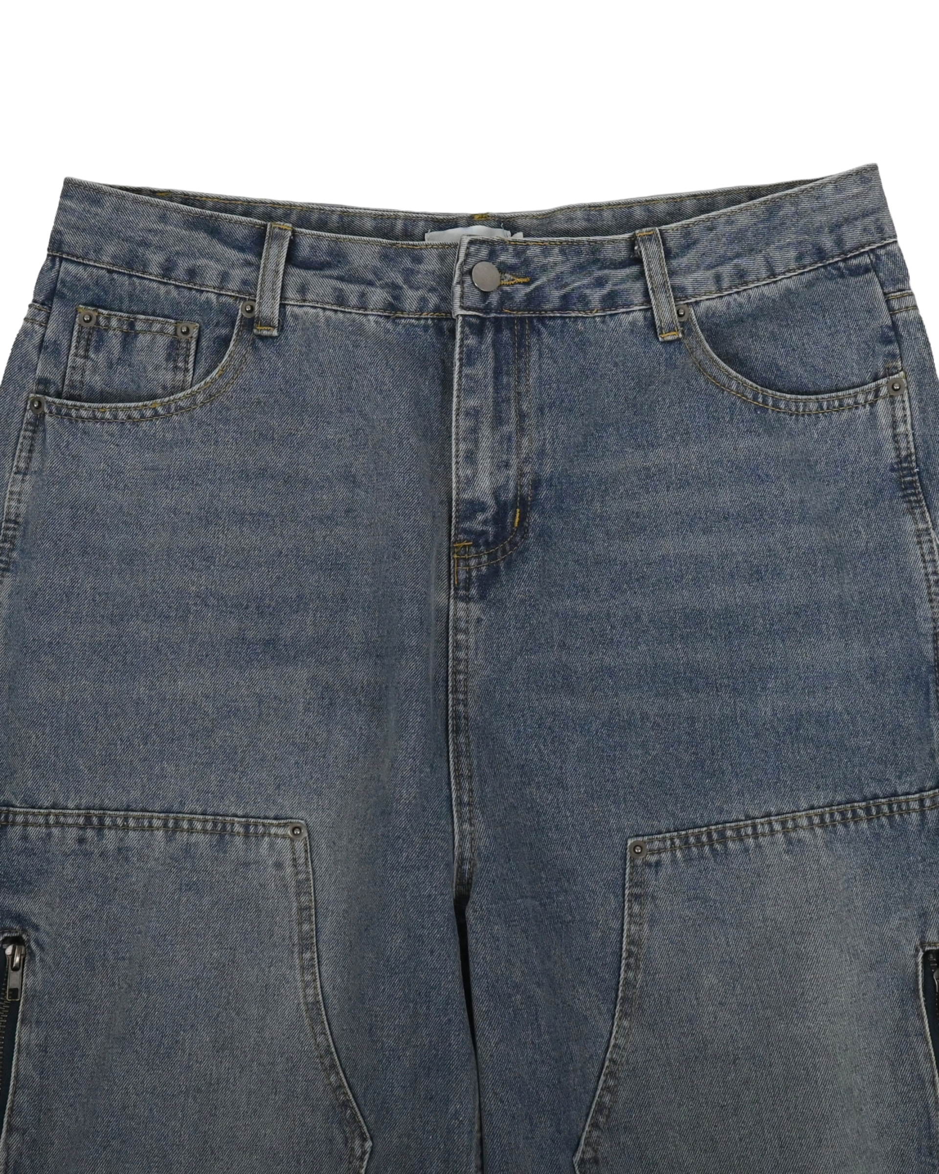 zipper carpenter denim pants
