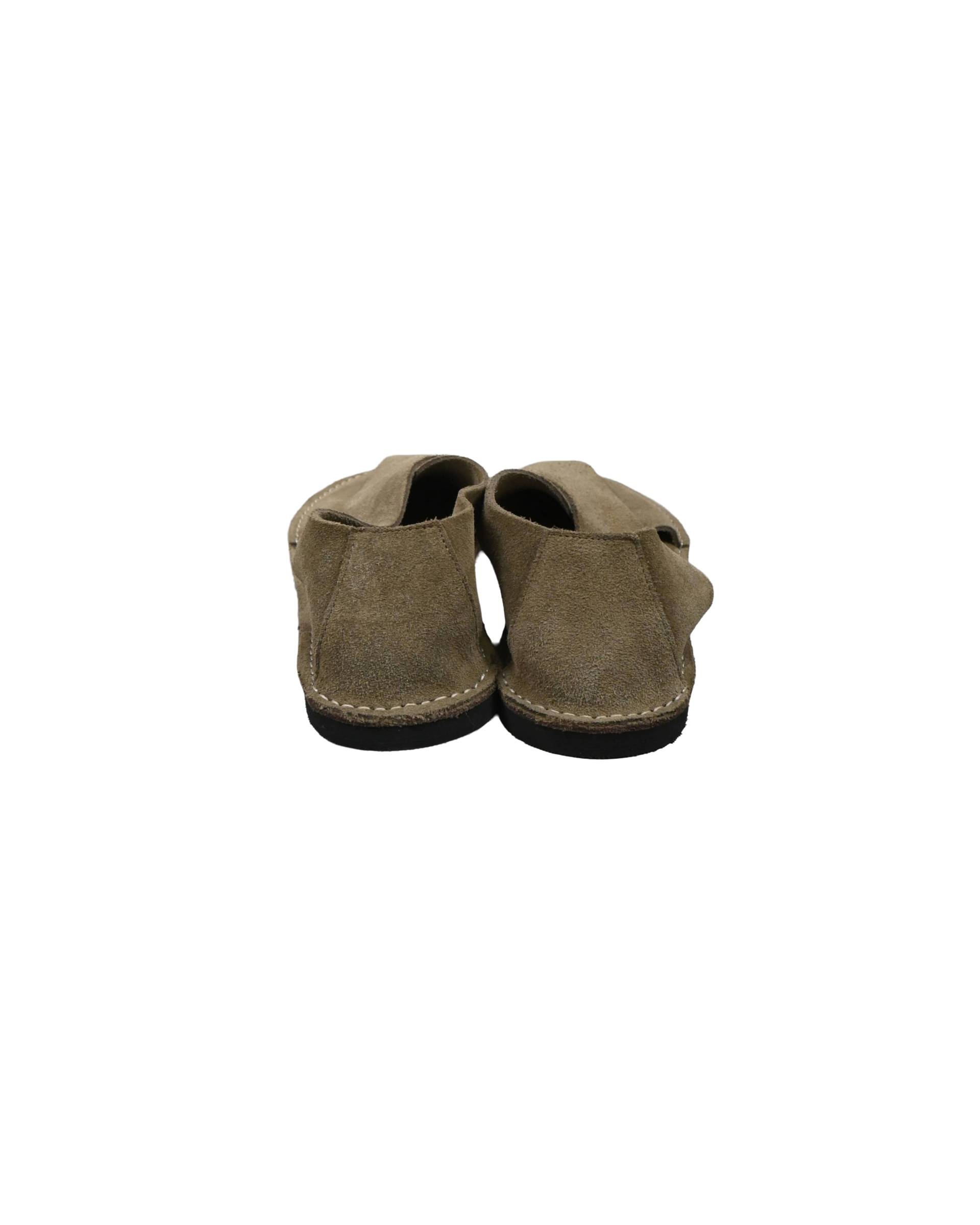suede cross wrap sandals