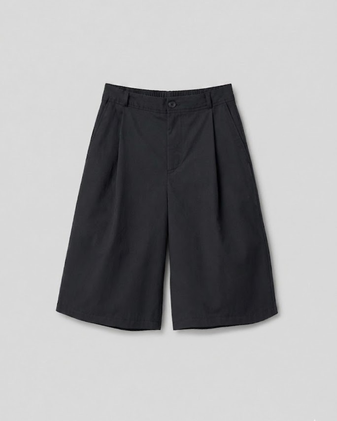 one tuck bermuda slacks