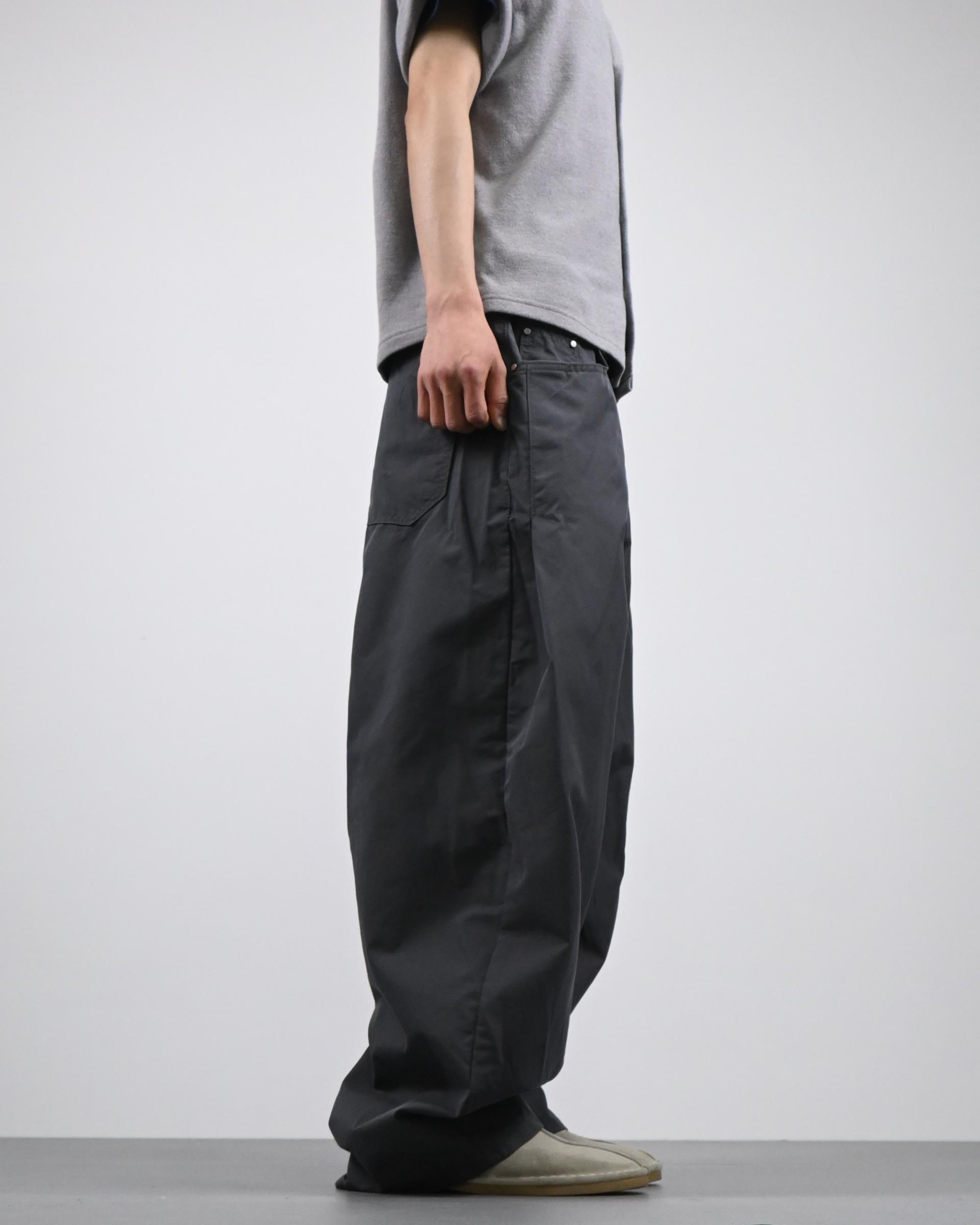 cp side tuck cotton curved pants