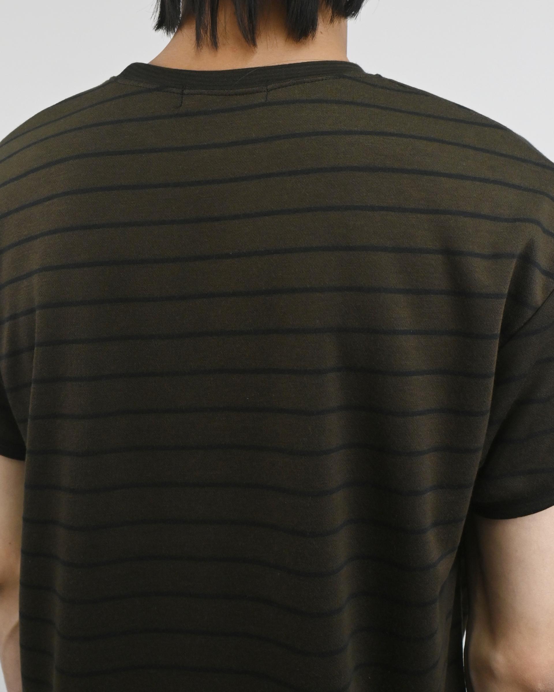 stripe ringer half t-shirt
