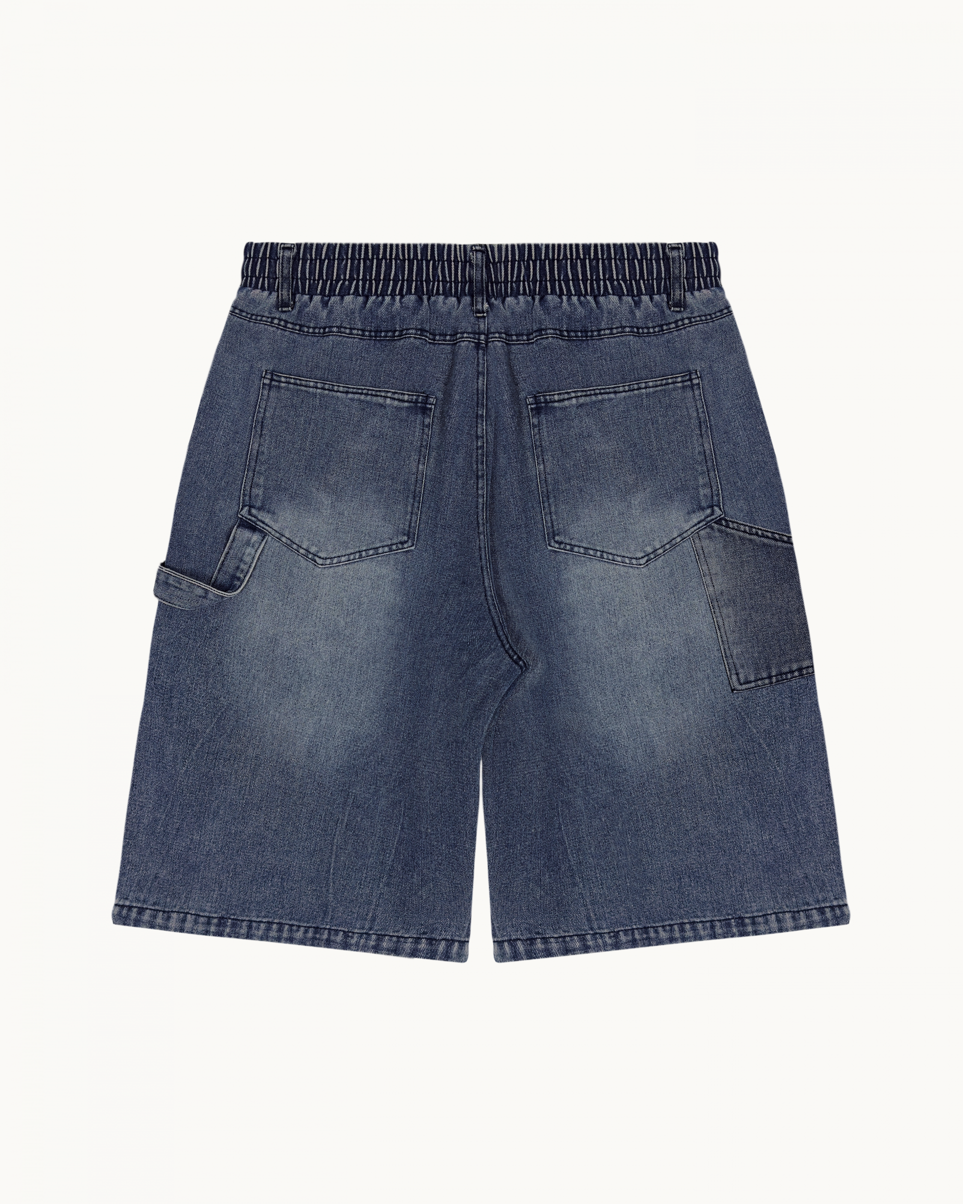 banding vintage carpenter bermuda denim pants