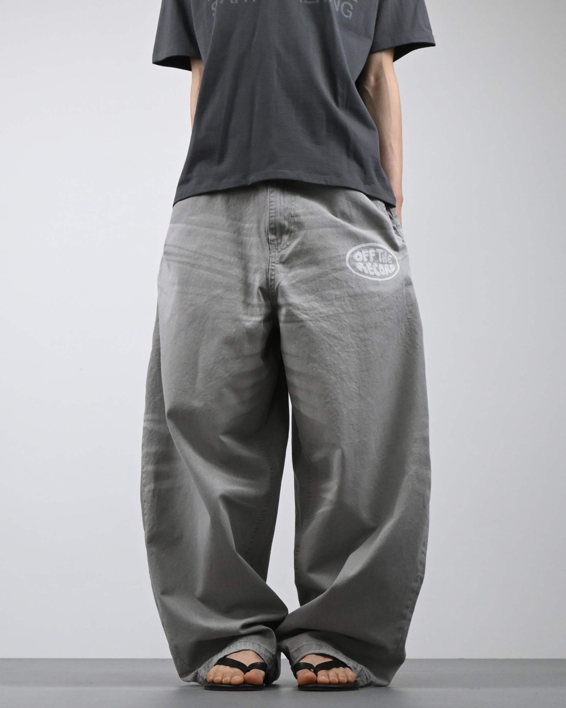 printed pigment balloon cotton pants