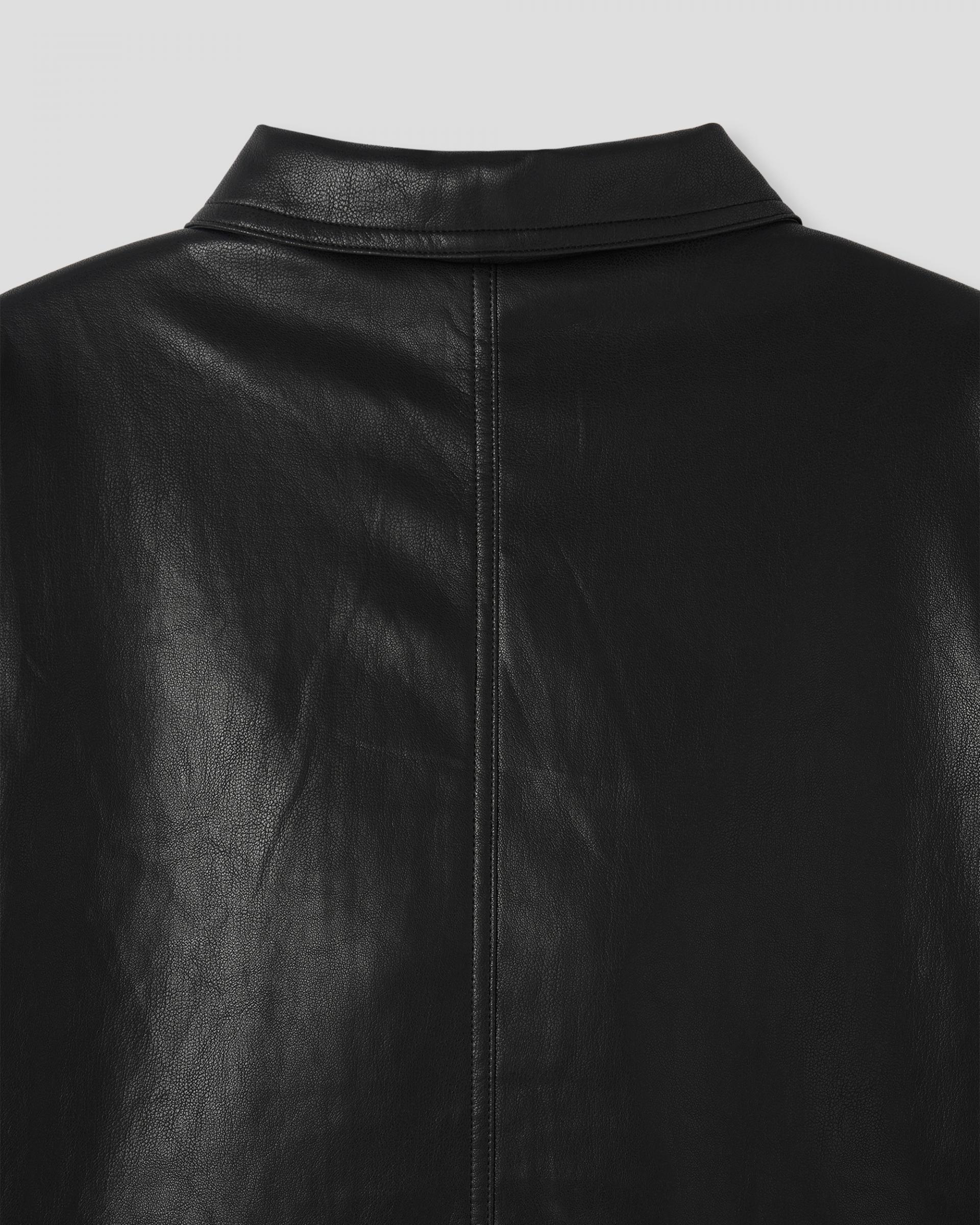 urban leather half coat jacket