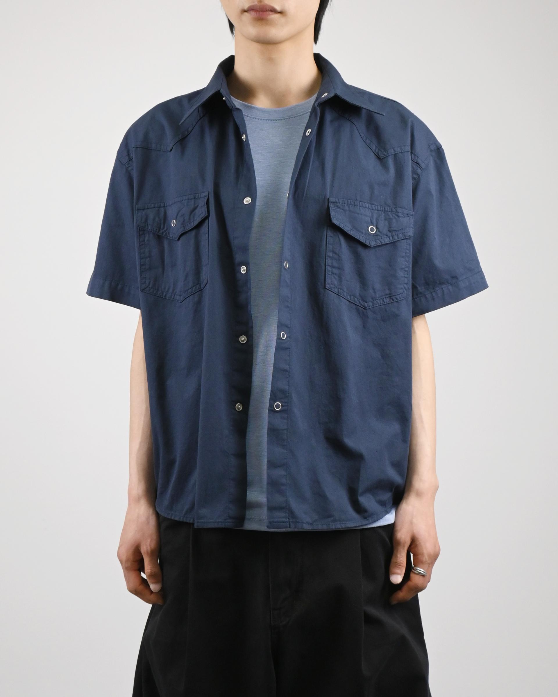 curved western half shirt