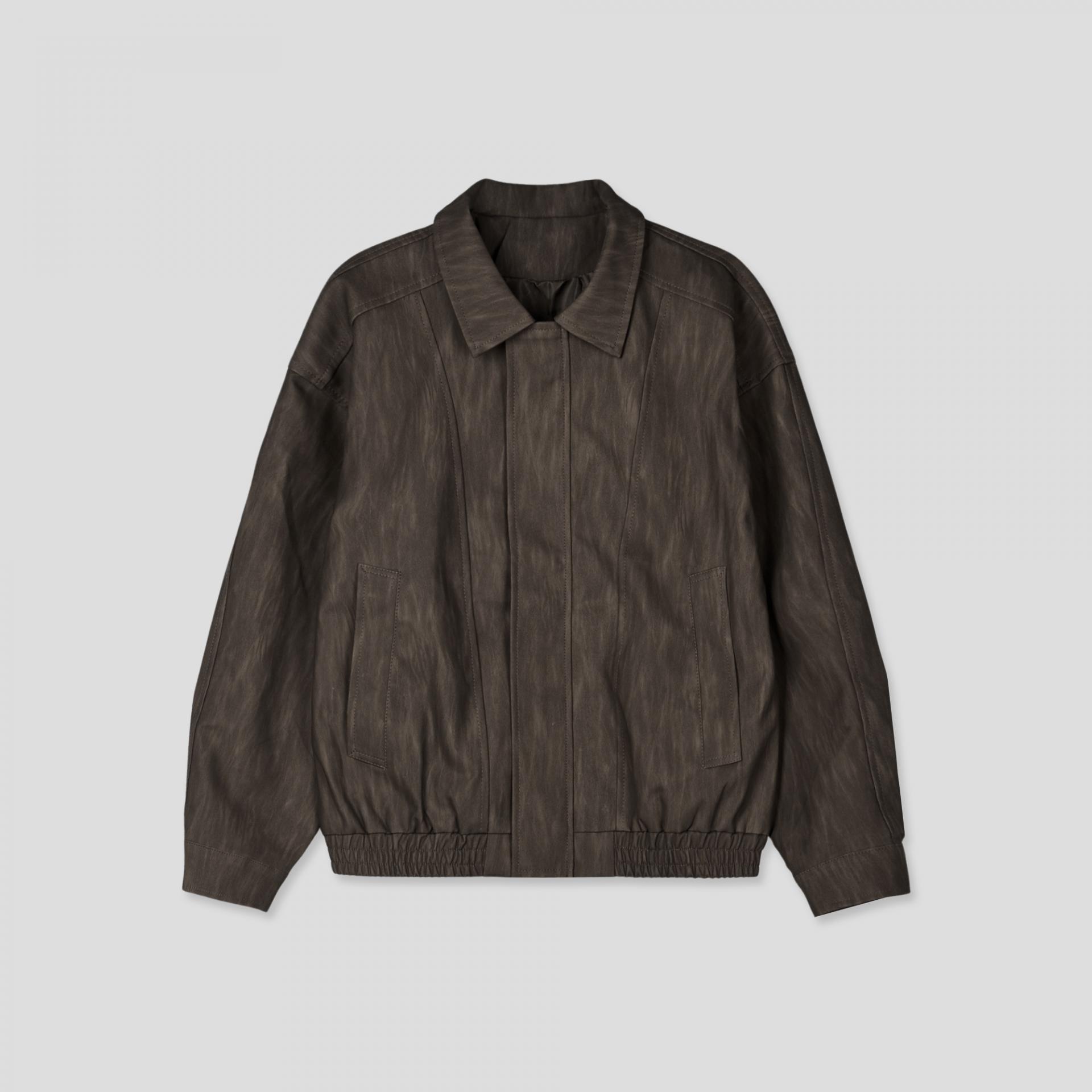 textured leather jacket