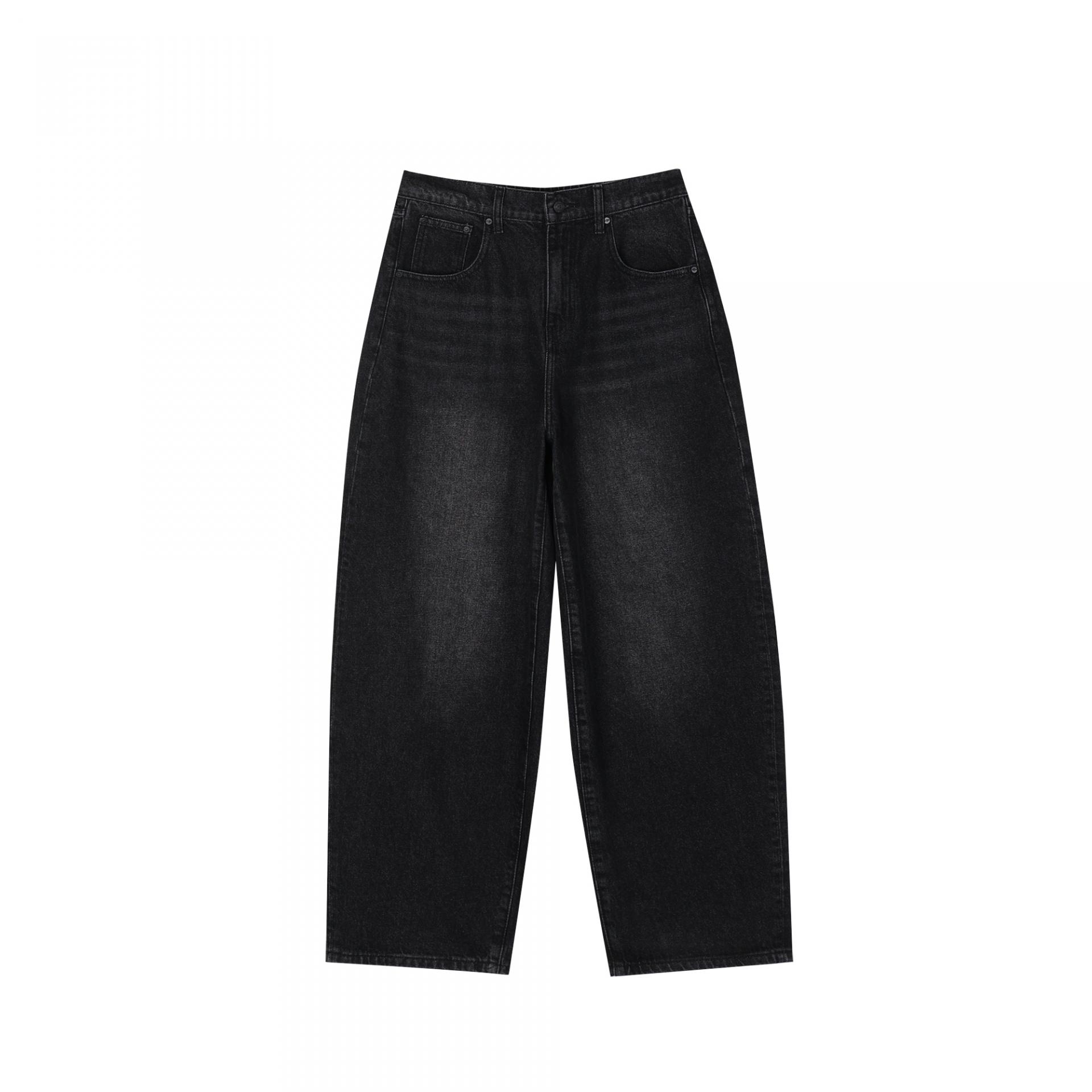 banding balloon denim pants
