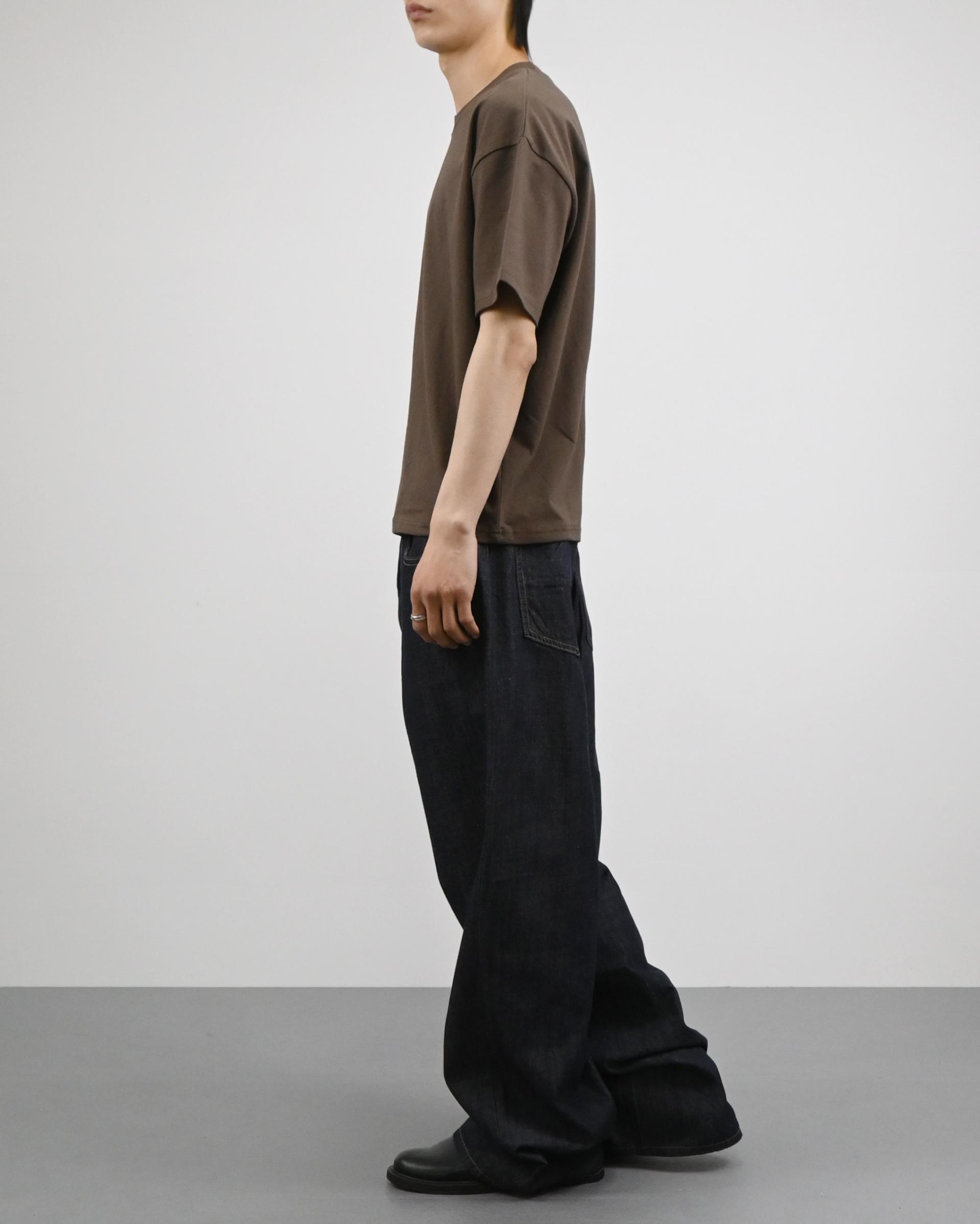 straight linen denim pants