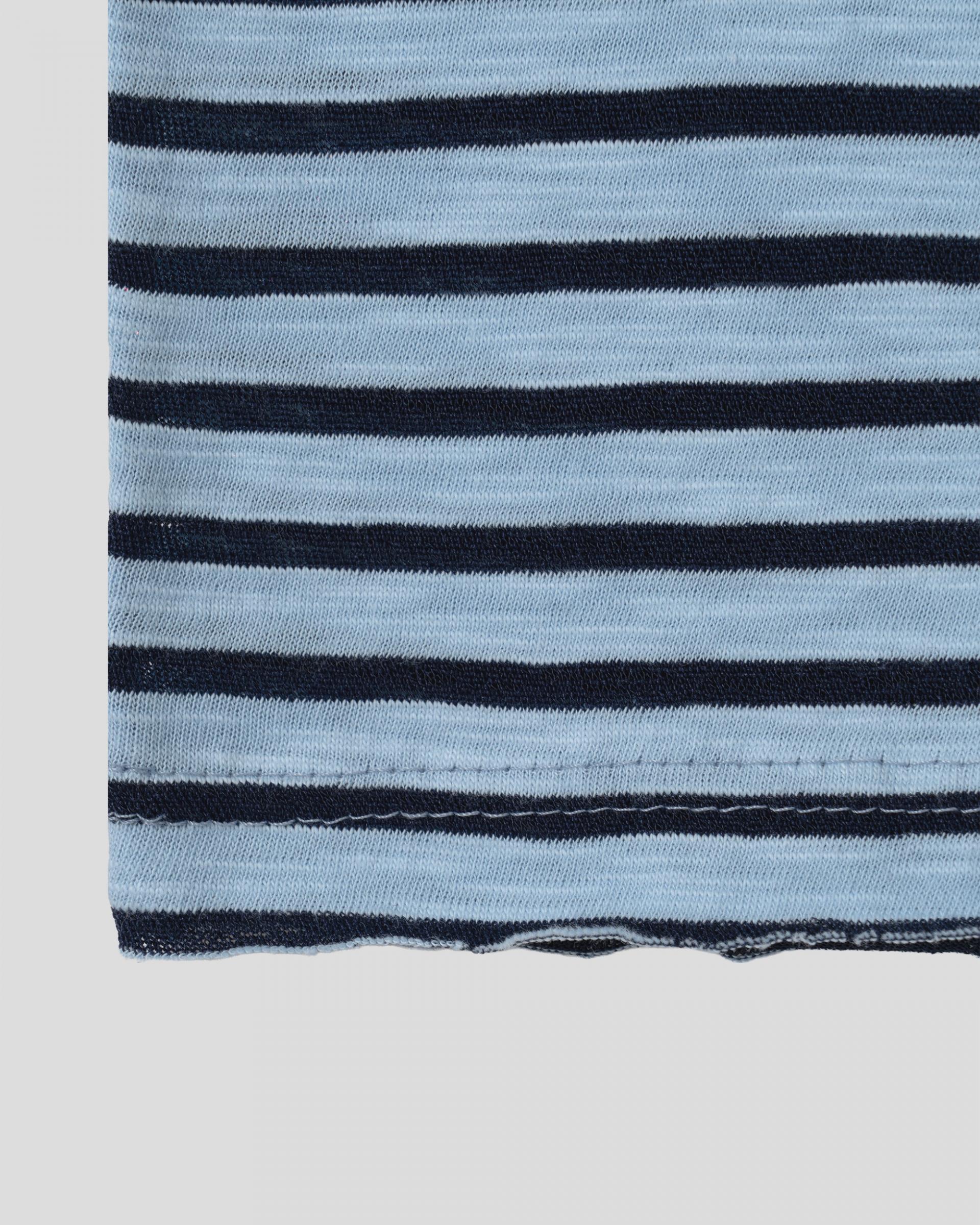 cutting stripe half t-shirt