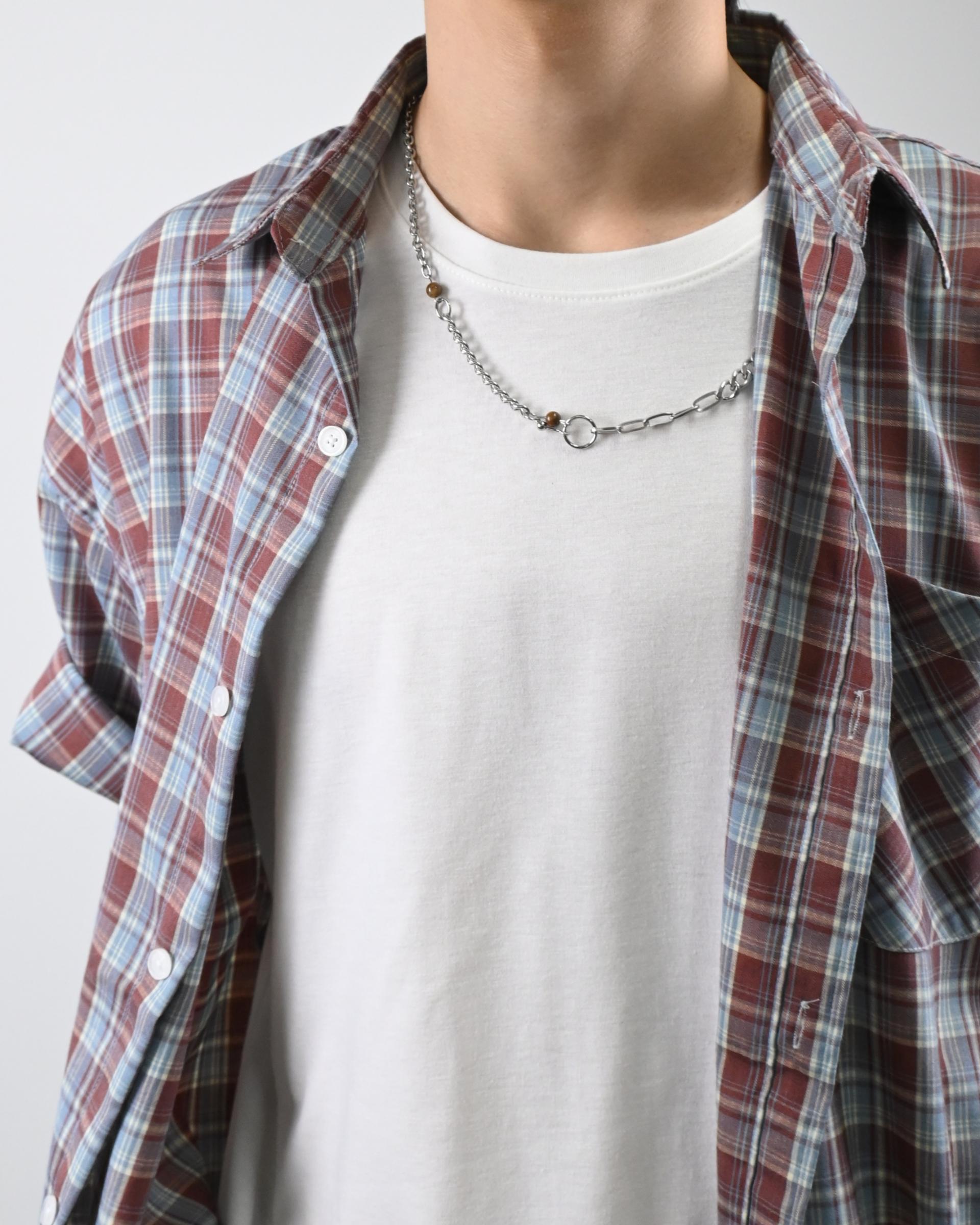 ring bead ball chain necklace