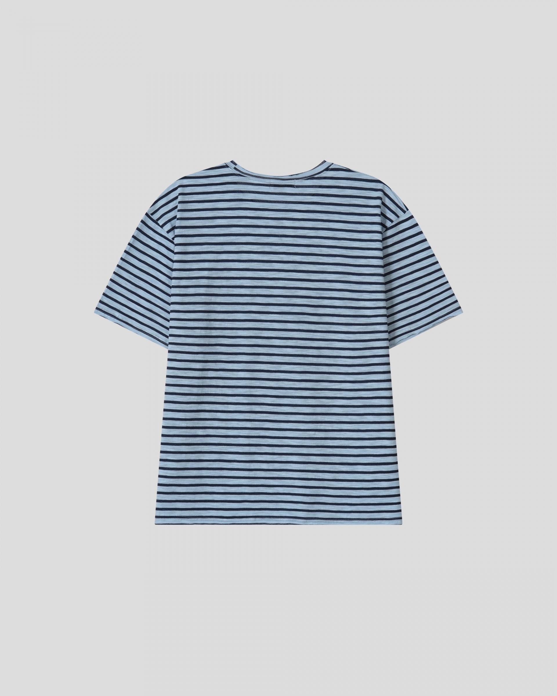 cutting stripe half t-shirt