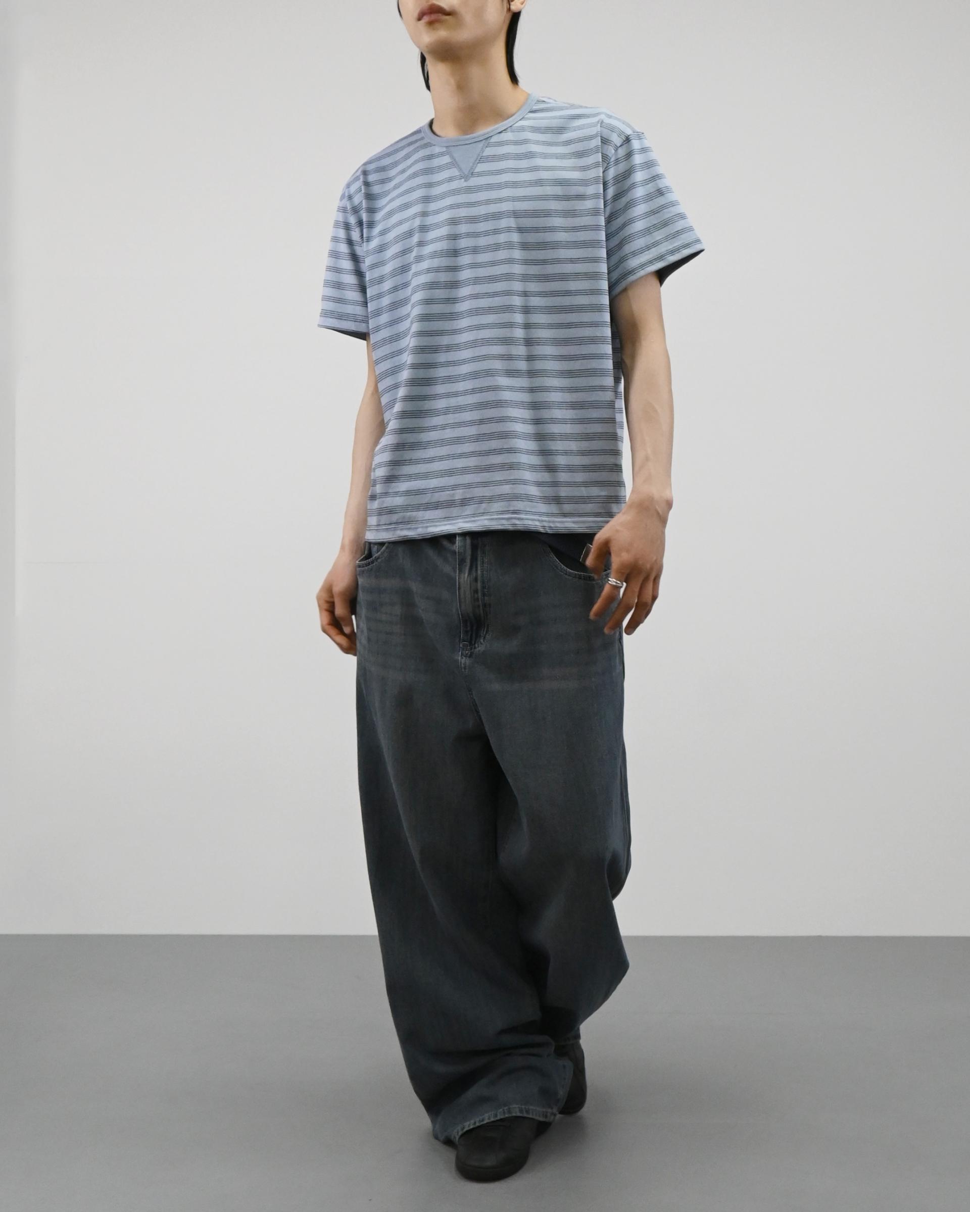 straight linen denim pants