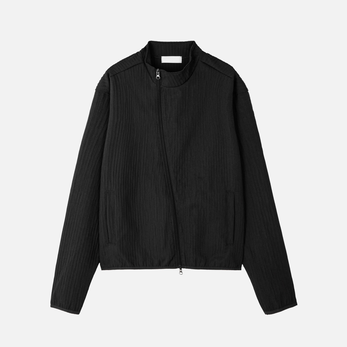 compose pleats diagonal zip-up