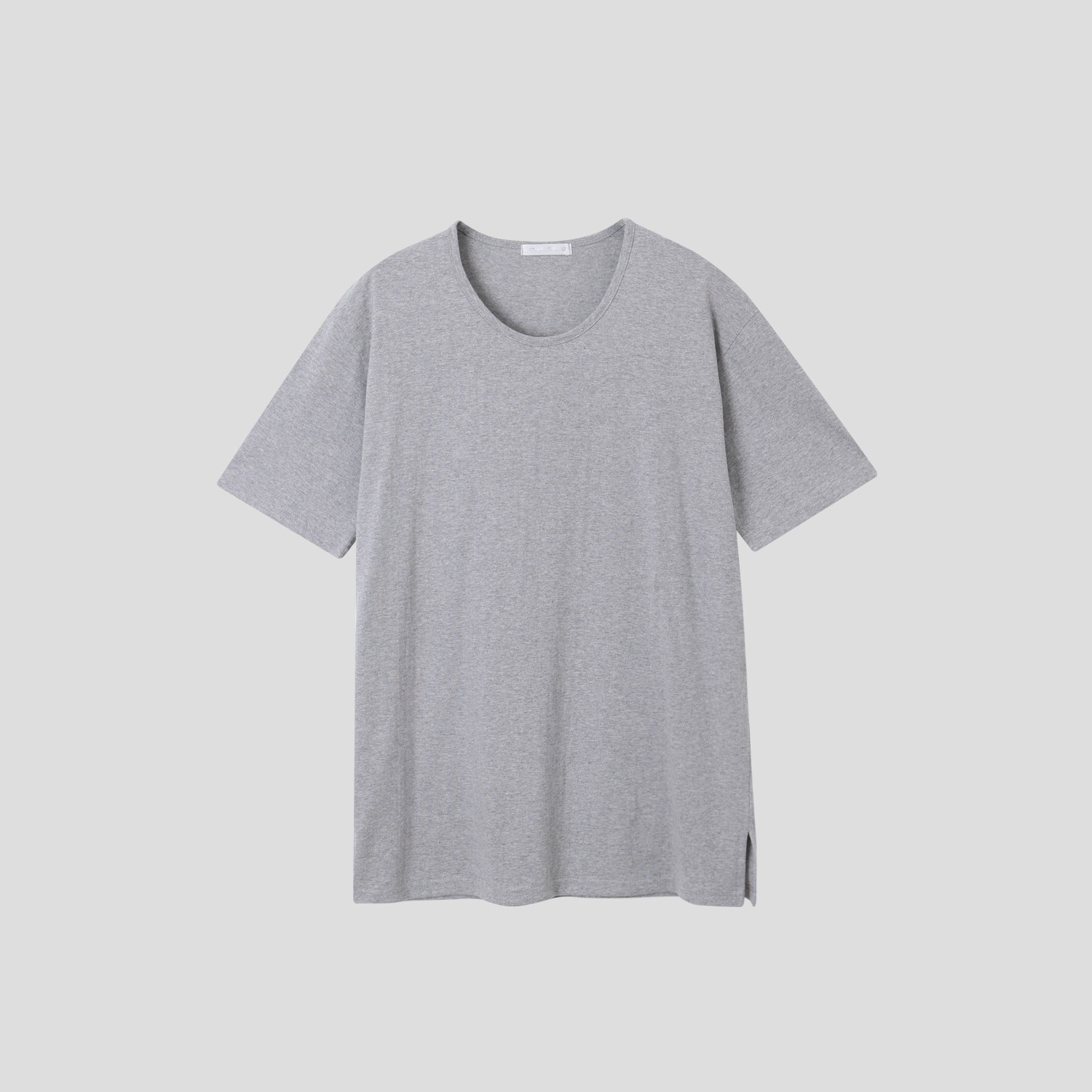 u-neck slit half t-shirt