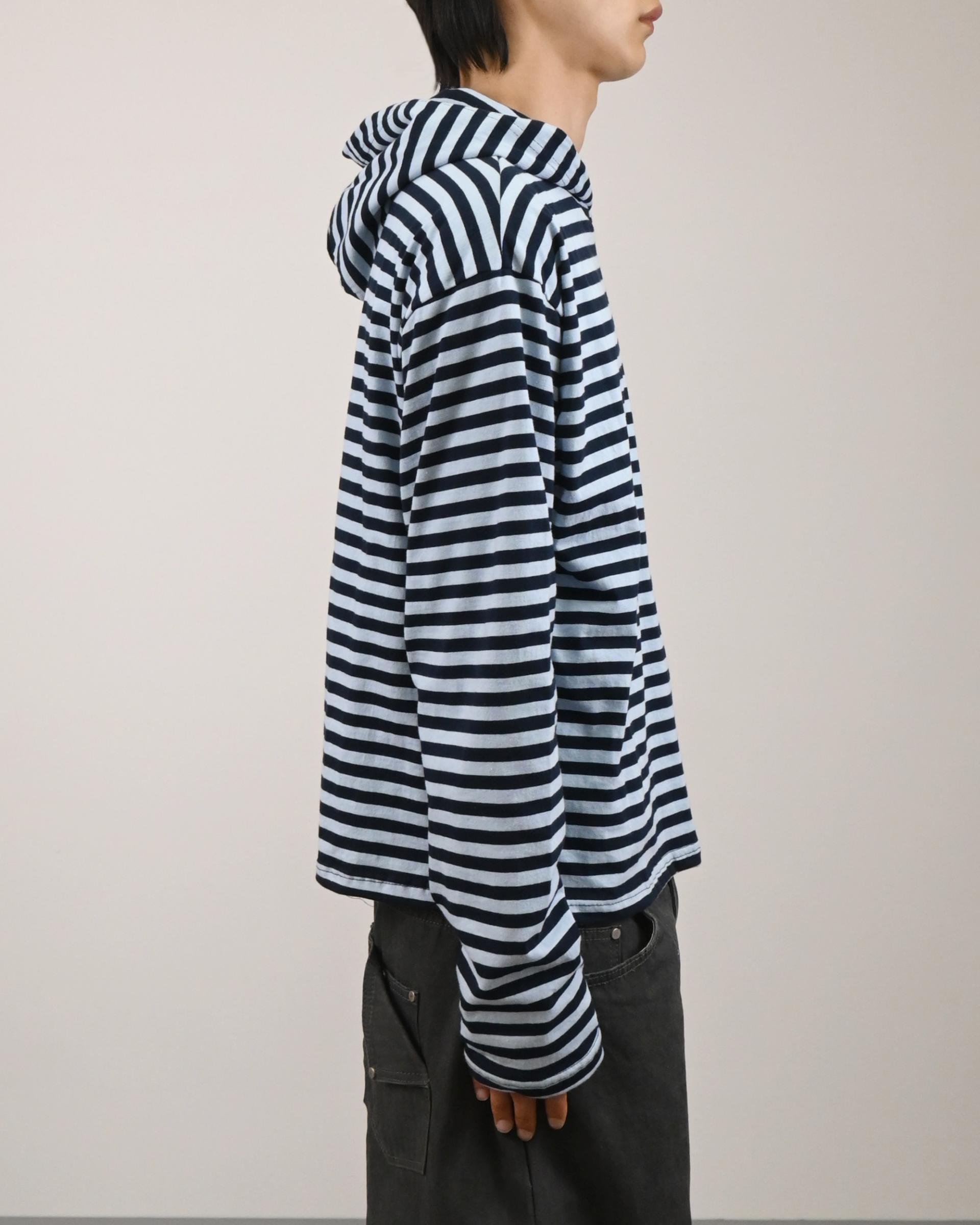 reed cropped striped hoodie